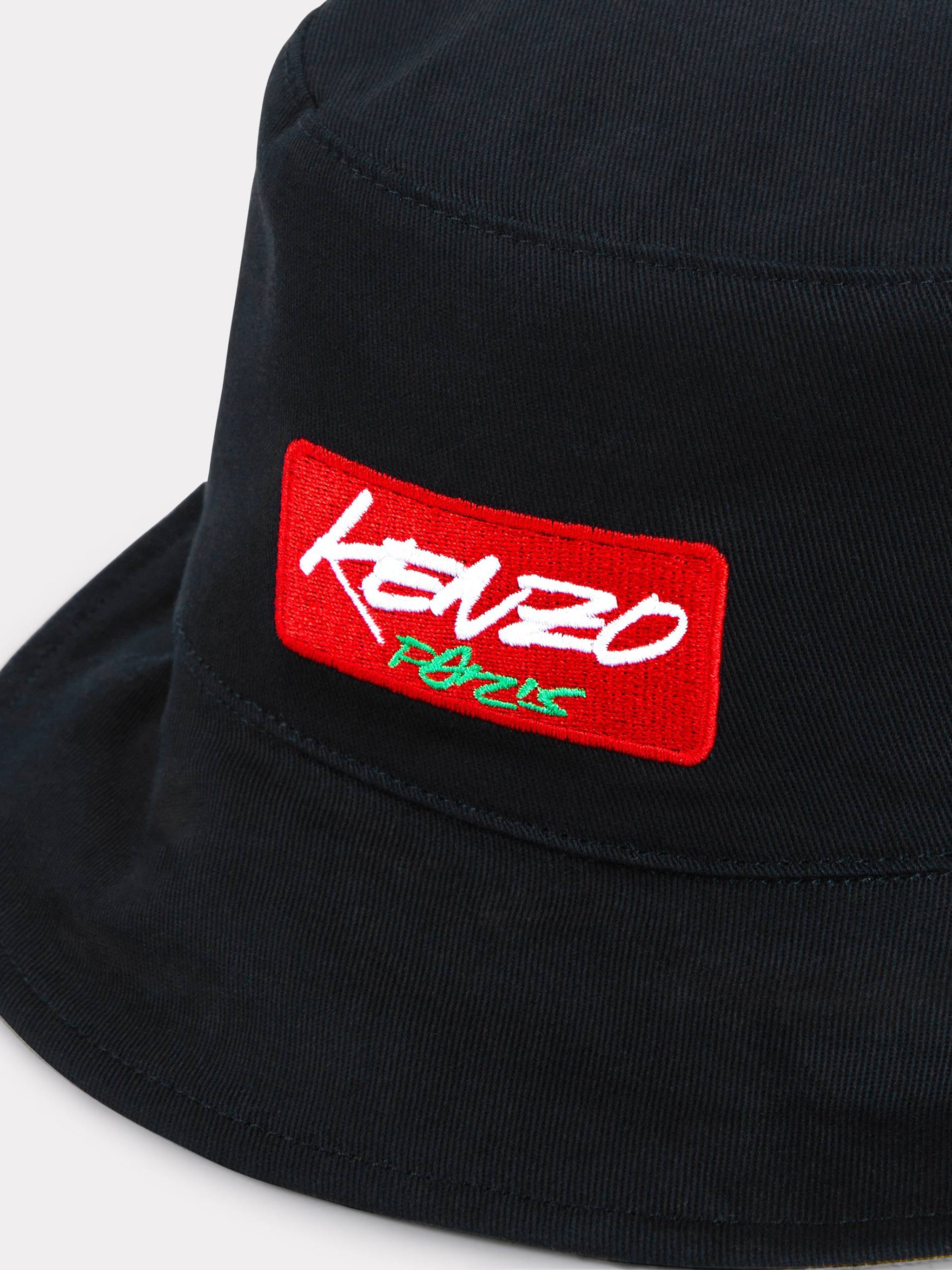 KENZO Reversible Cotton Bucket Hat with 'X FUTURA 2000' Embroidery