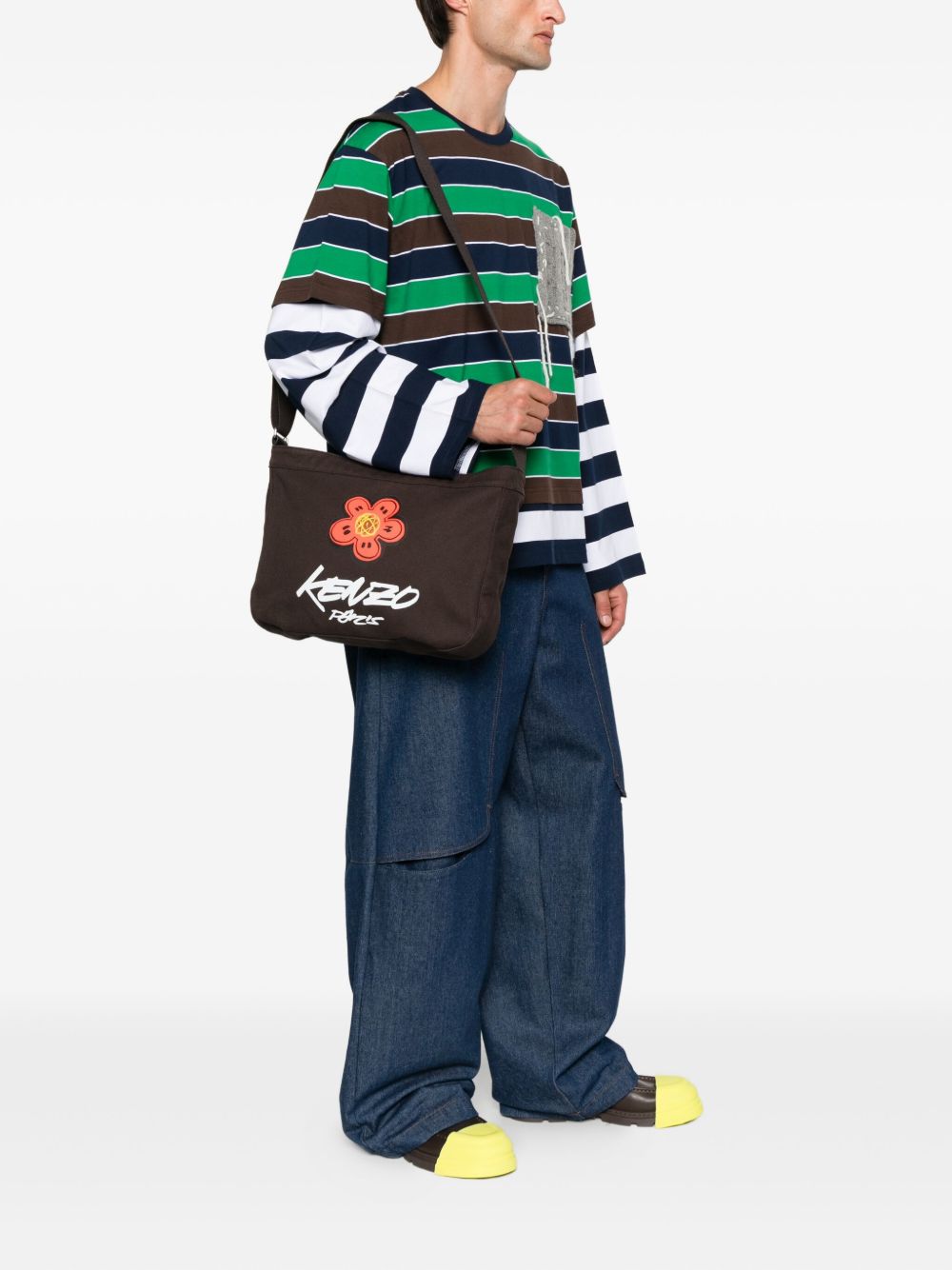 KENZO Logo Cotton Crossbody Handbag