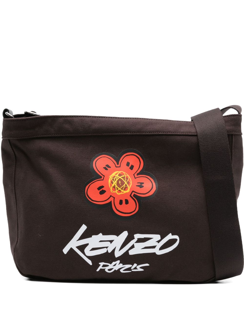 KENZO Large Utility Canvas Shoulder Handbag
