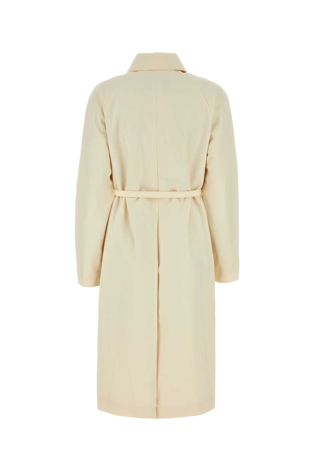 FENDI Ivory Jacquard Overcoat for Women