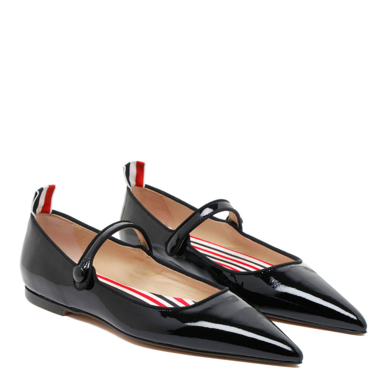 THOM BROWNE 100% Leather Flat Shoes