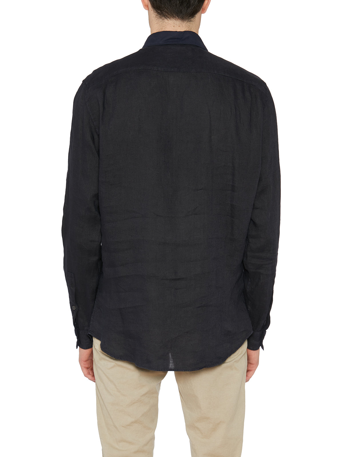 PAOLO PECORA Classic Linen Shirt with Button Front - Size 48