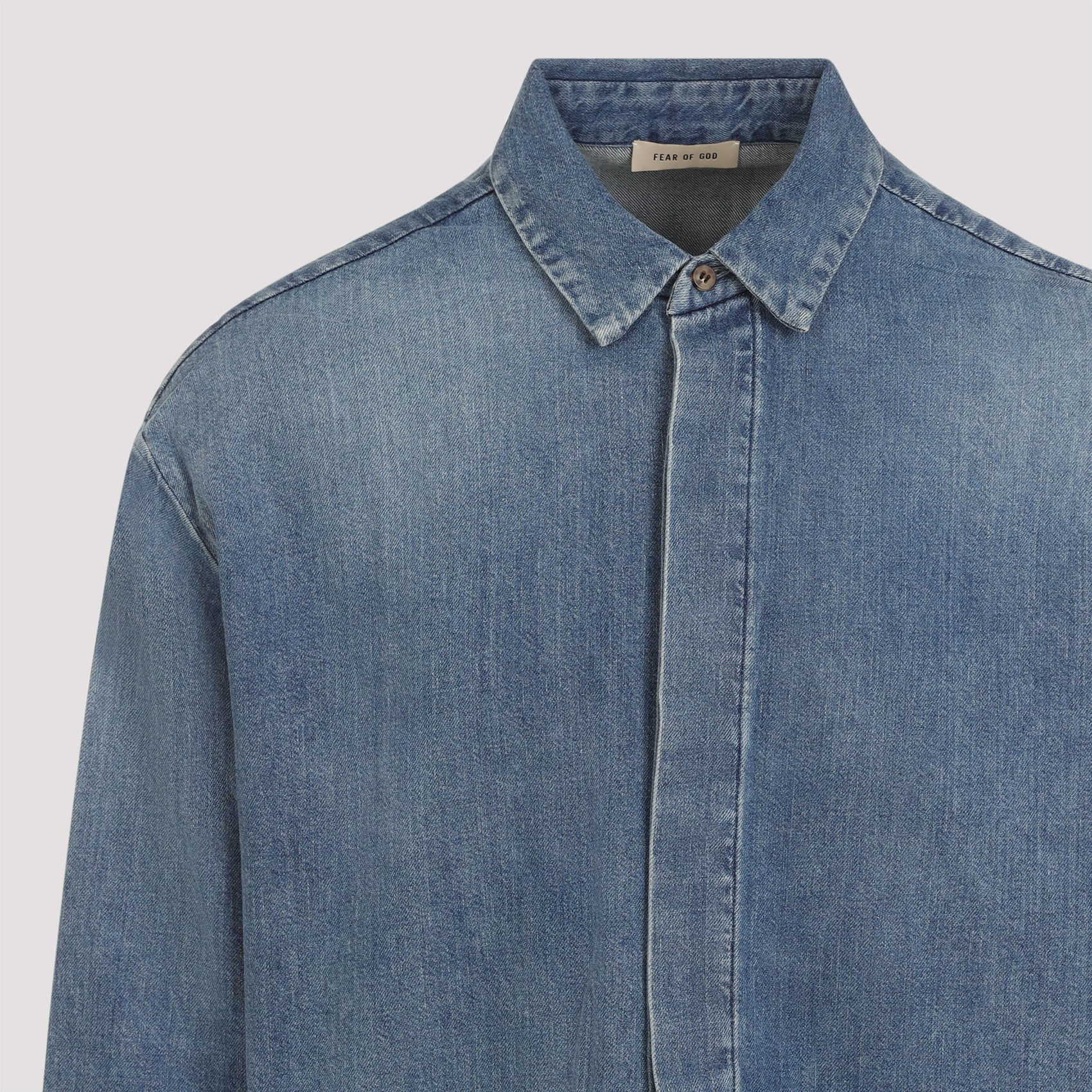 FEAR OF GOD Essential Denim Shirt for Men - FW24 Collection