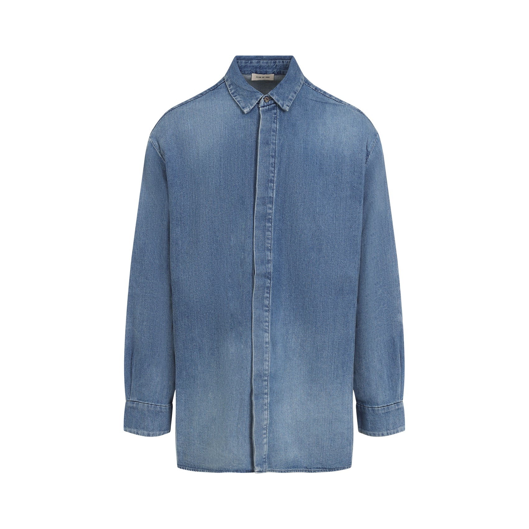 FEAR OF GOD Essential Denim Shirt for Men - FW24 Collection