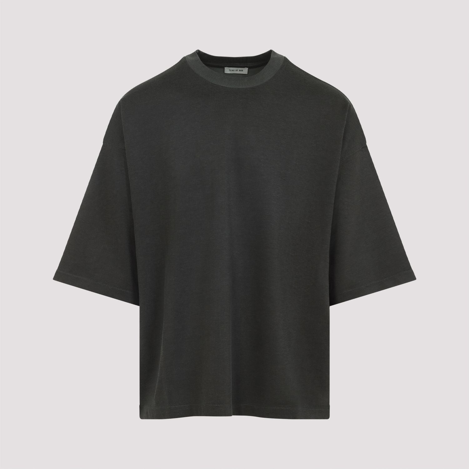 FEAR OF GOD Oversized T-Shirt with Leather Logo Patch - FW25