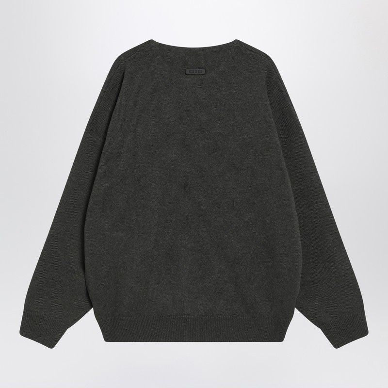 FEAR OF GOD Faded Black Wool Crewneck Sweater for Men