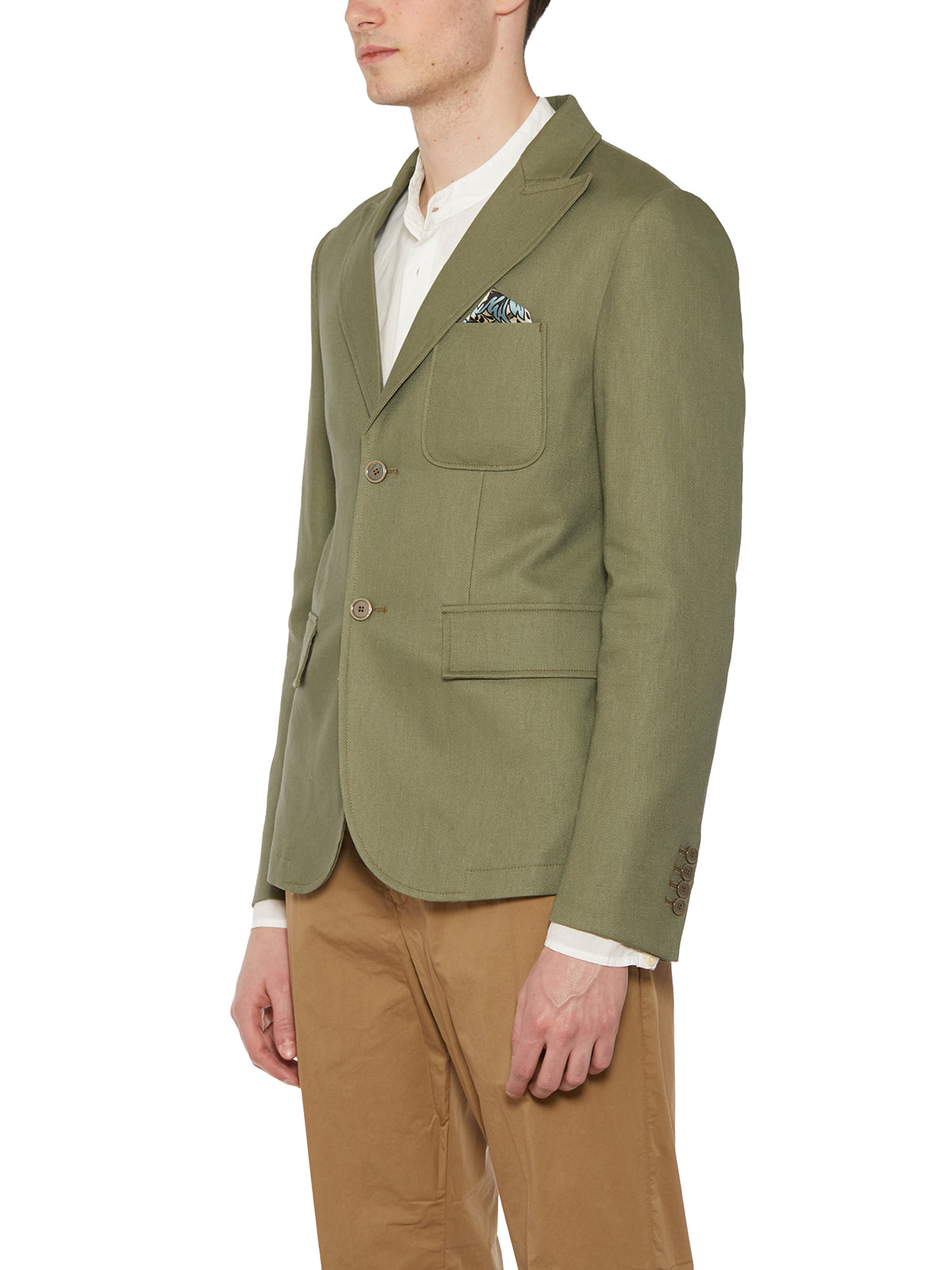 DANIELE ALESSANDRINI Single-Breasted Linen Cotton Jacket - Size 48