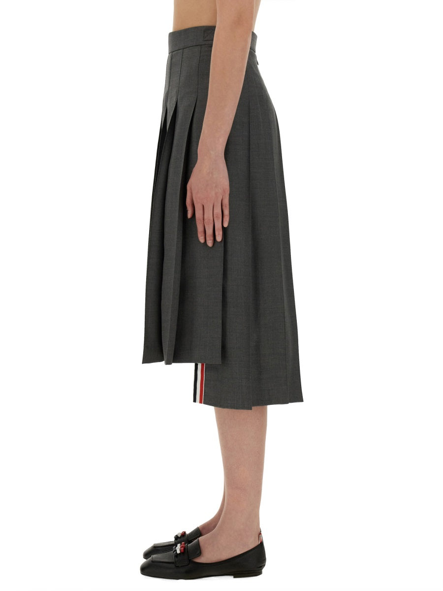 THOM BROWNE Pleated Midi Skirt - Size 40