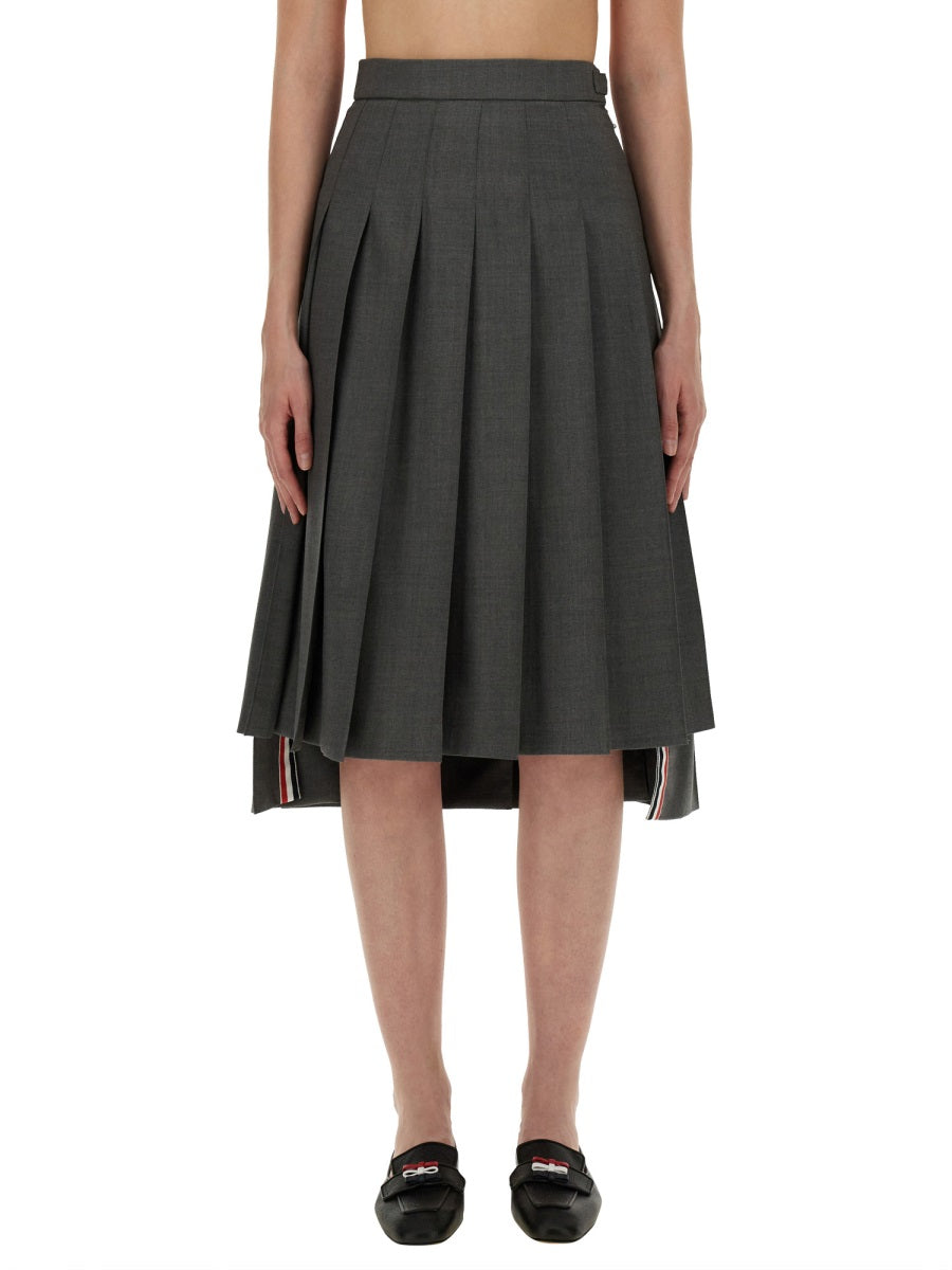 THOM BROWNE Pleated Midi Skirt - Size 40
