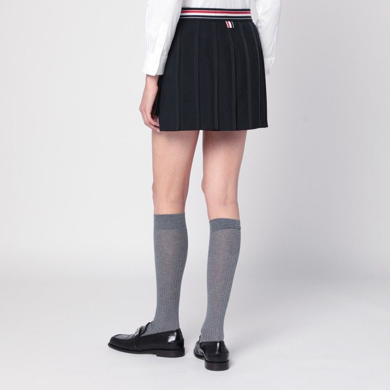 THOM BROWNE Asymmetric Ruffled Mini Skirt
