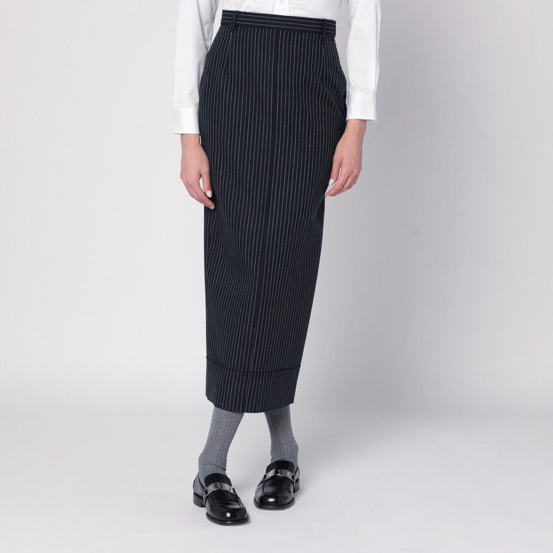 THOM BROWNE Pinstriped Pencil Skirt