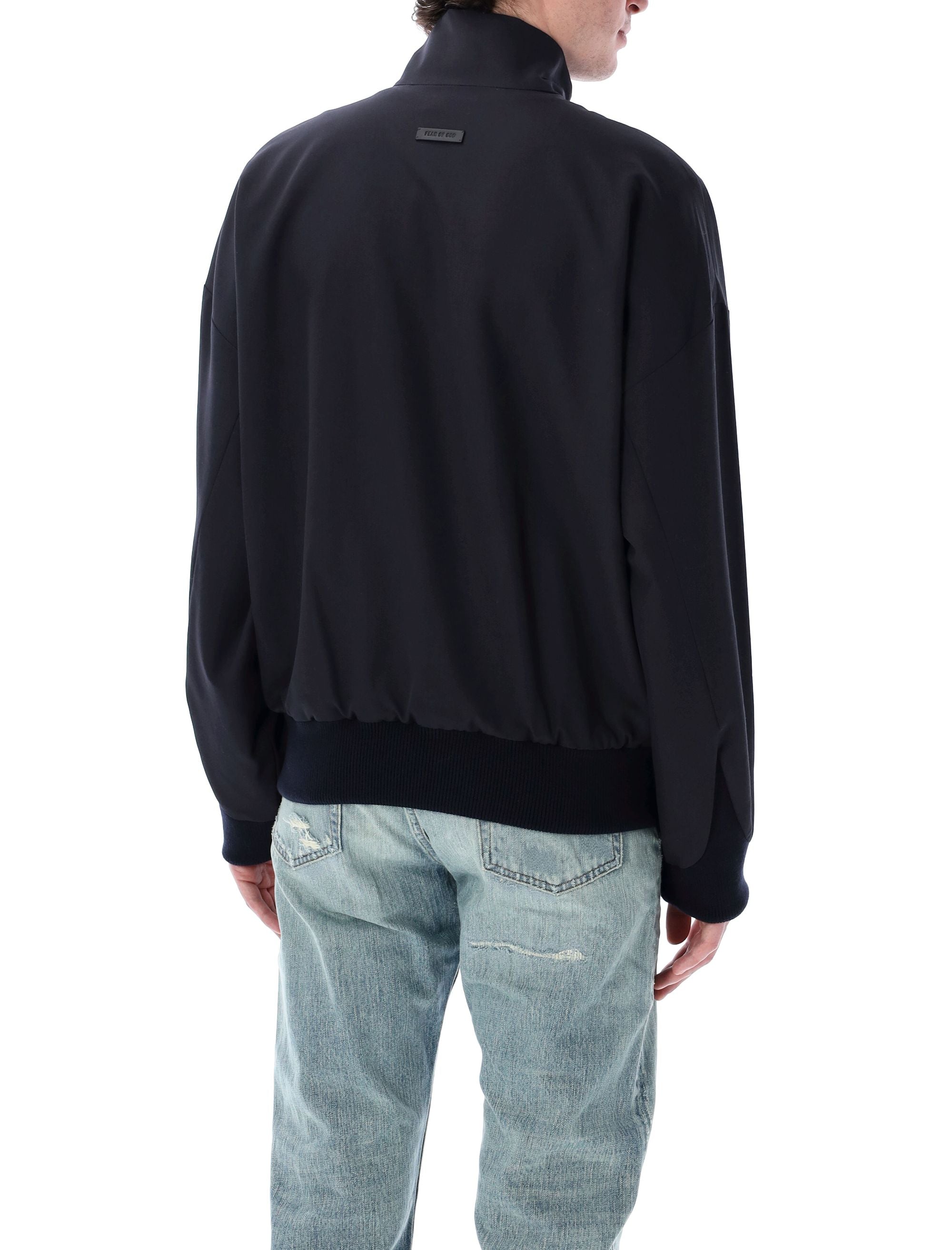 FEAR OF GOD Men's High Neck Wool Track Jacket - Relaxed Fit, Size L