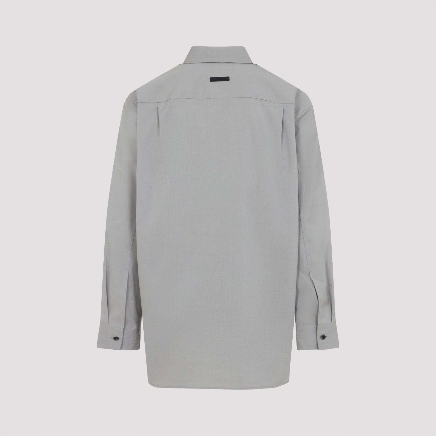 FEAR OF GOD Men's Mélange Cotton Shirt with Hidden Buttoning