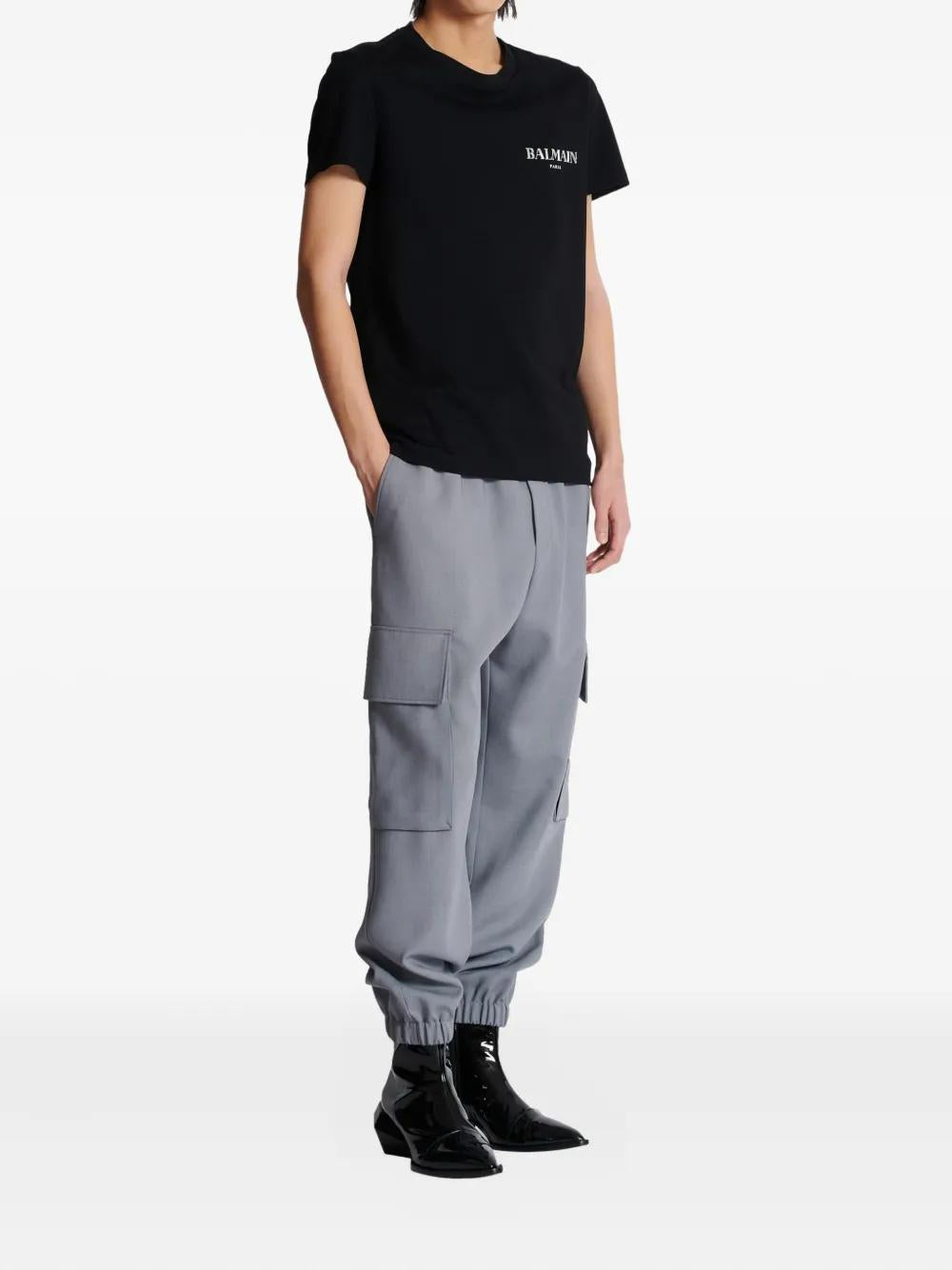 BALMAIN Logo-Printed Crew Neck T-Shirt