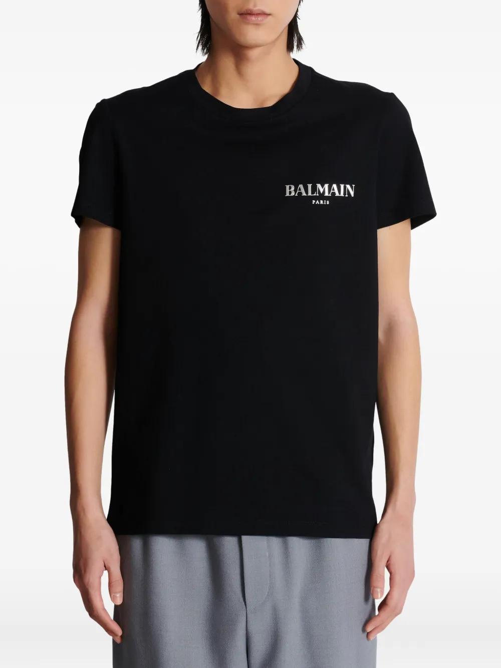 BALMAIN Logo-Printed Crew Neck T-Shirt