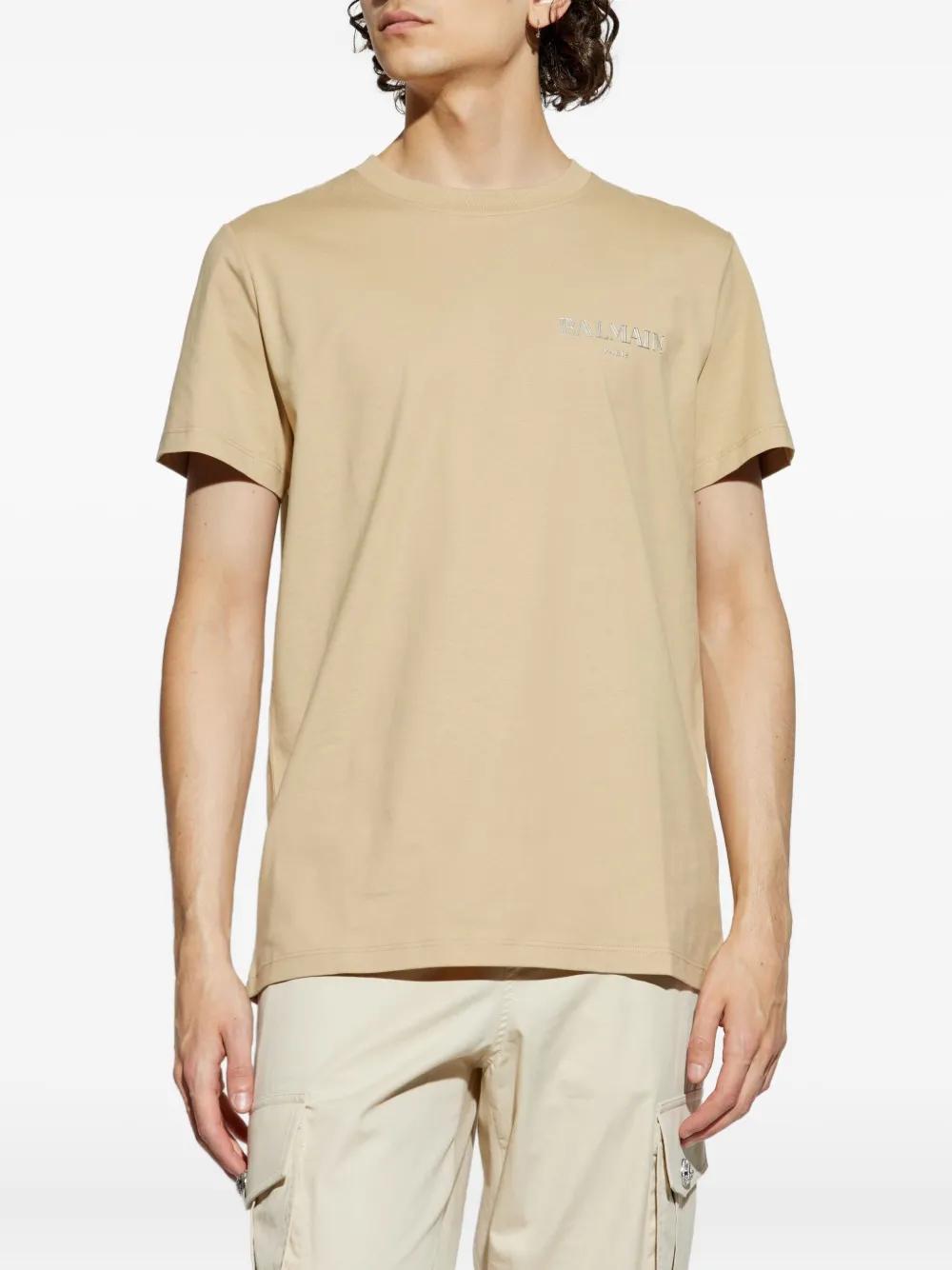 BALMAIN Logo-Printed Crew Neck Tee