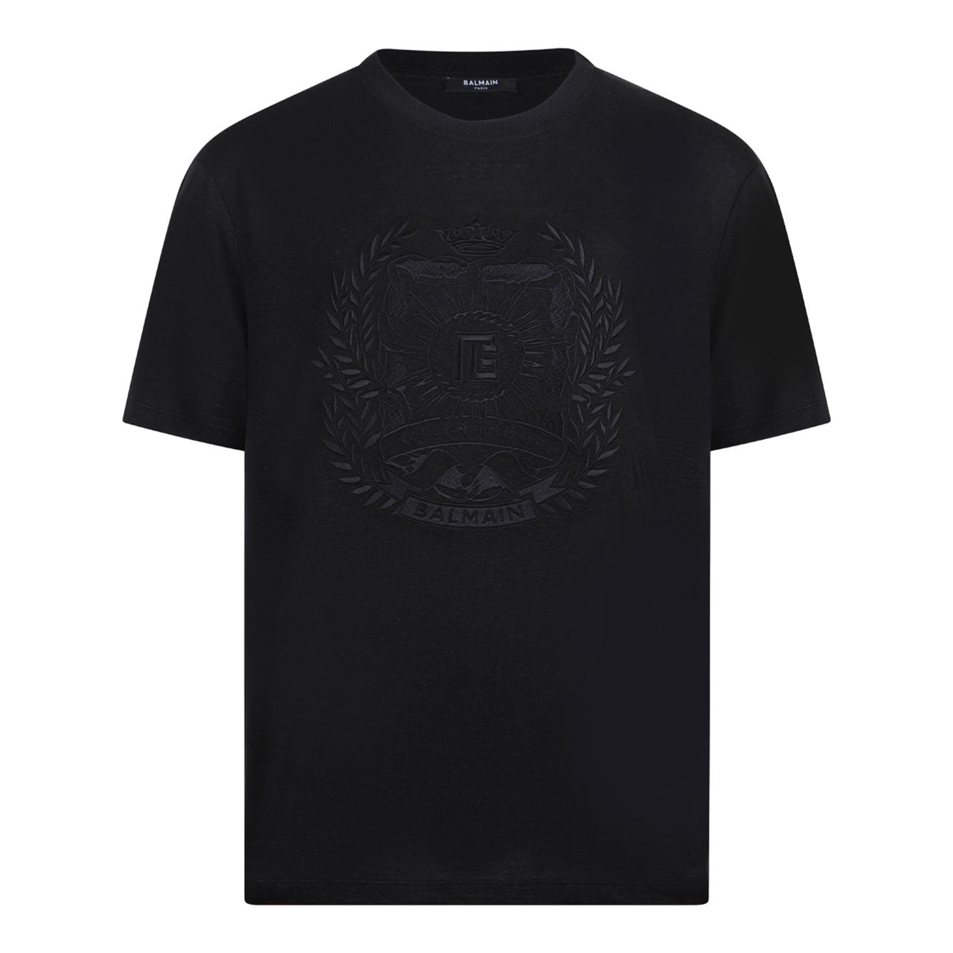 BALMAIN Linen-Blend T-Shirt for Men - FW25 Collection
