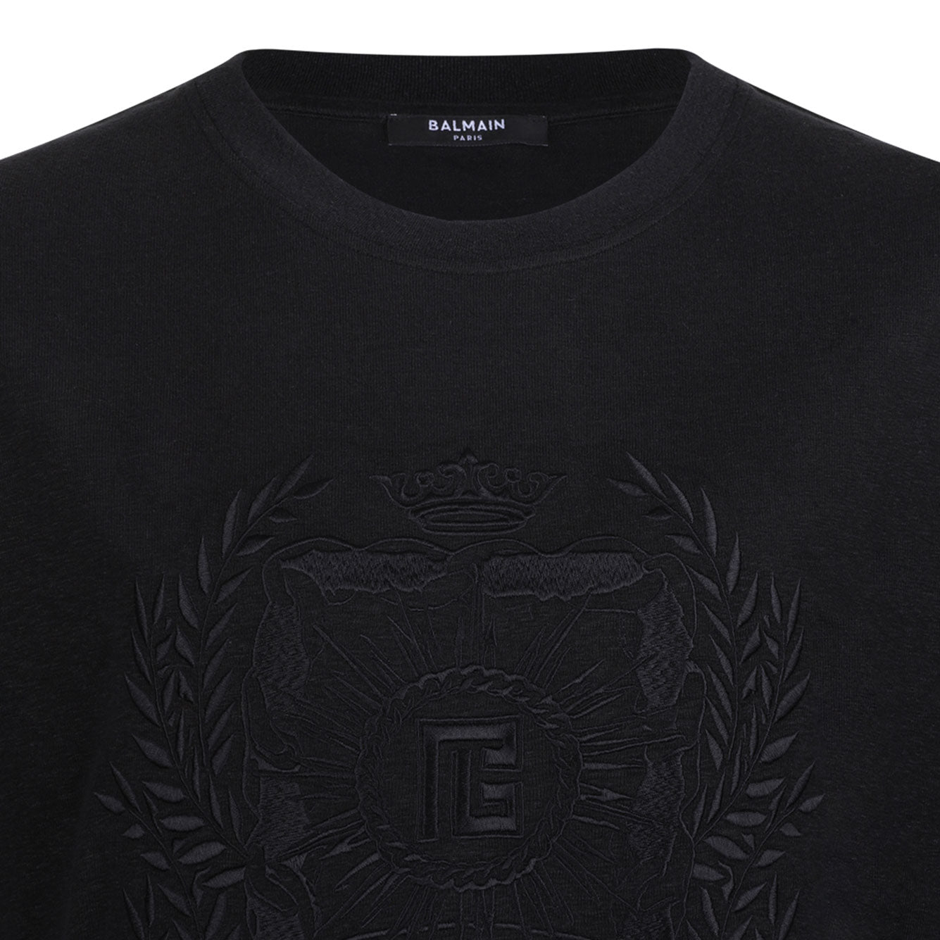 BALMAIN Linen-Blend T-Shirt for Men - FW25 Collection