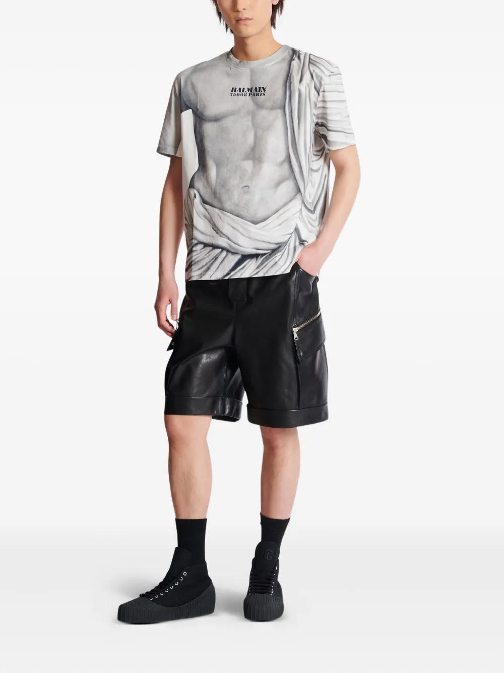 BALMAIN Cotton Graphic Tee for Men - FW25 Collection