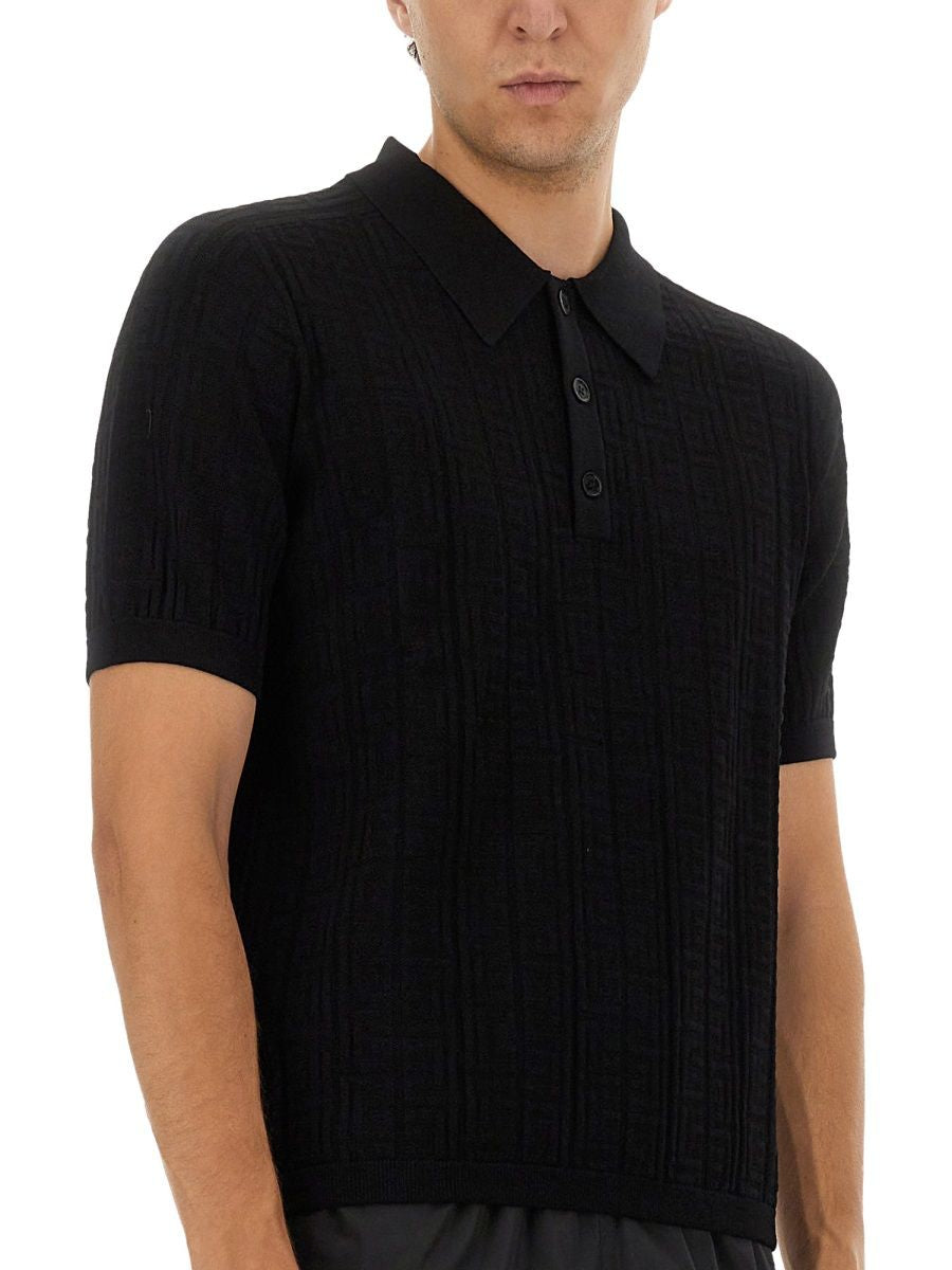 BALMAIN Knit Polo Top