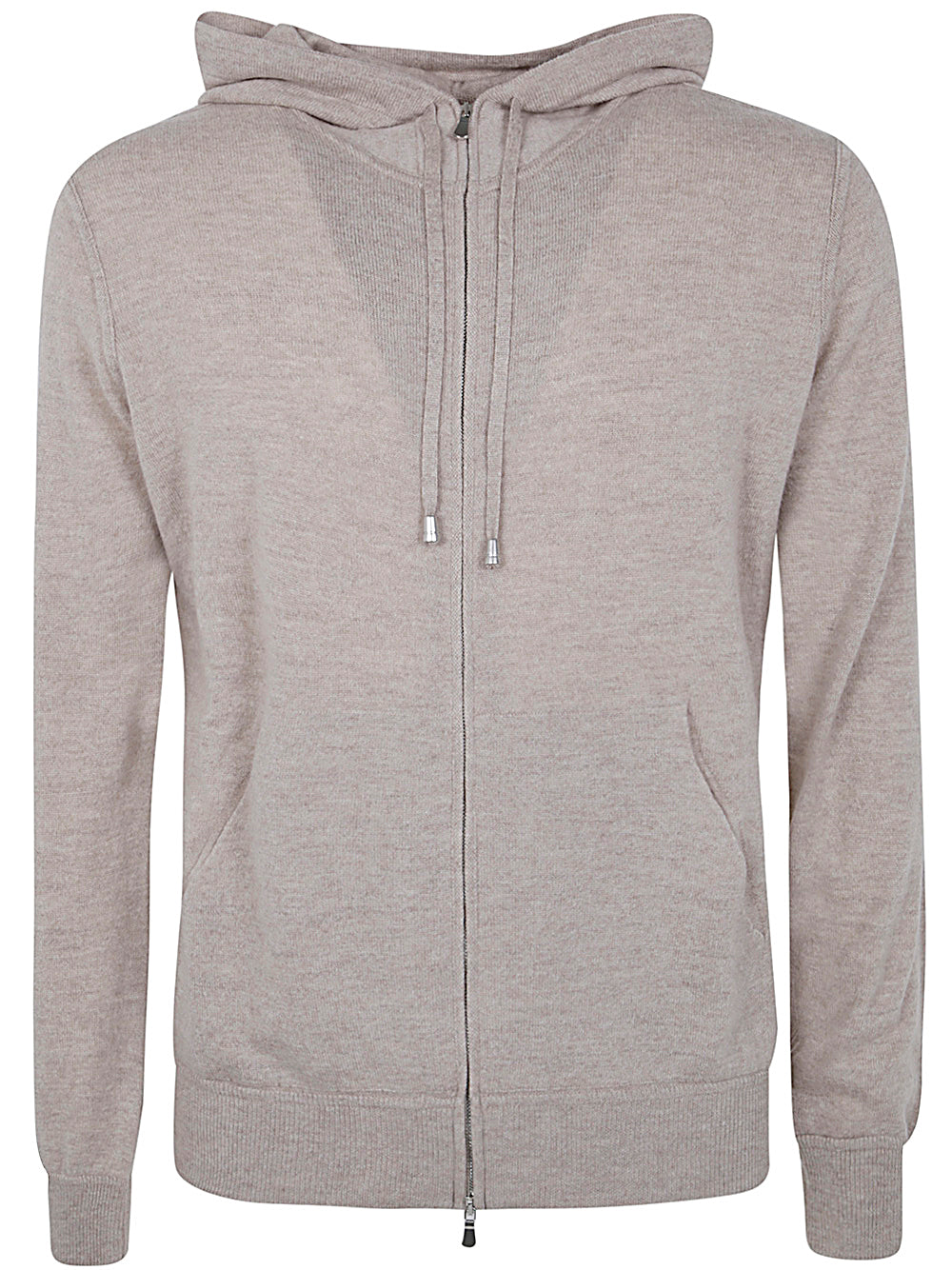 FILIPPO DE LAURENTIIS Long Sleeves Cashmere Wool Full Zip Hoodie