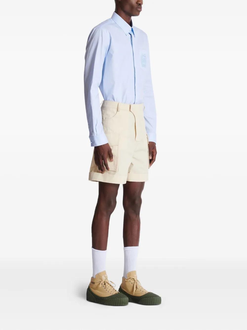 BALMAIN Cotton Cargo Bermuda Shorts