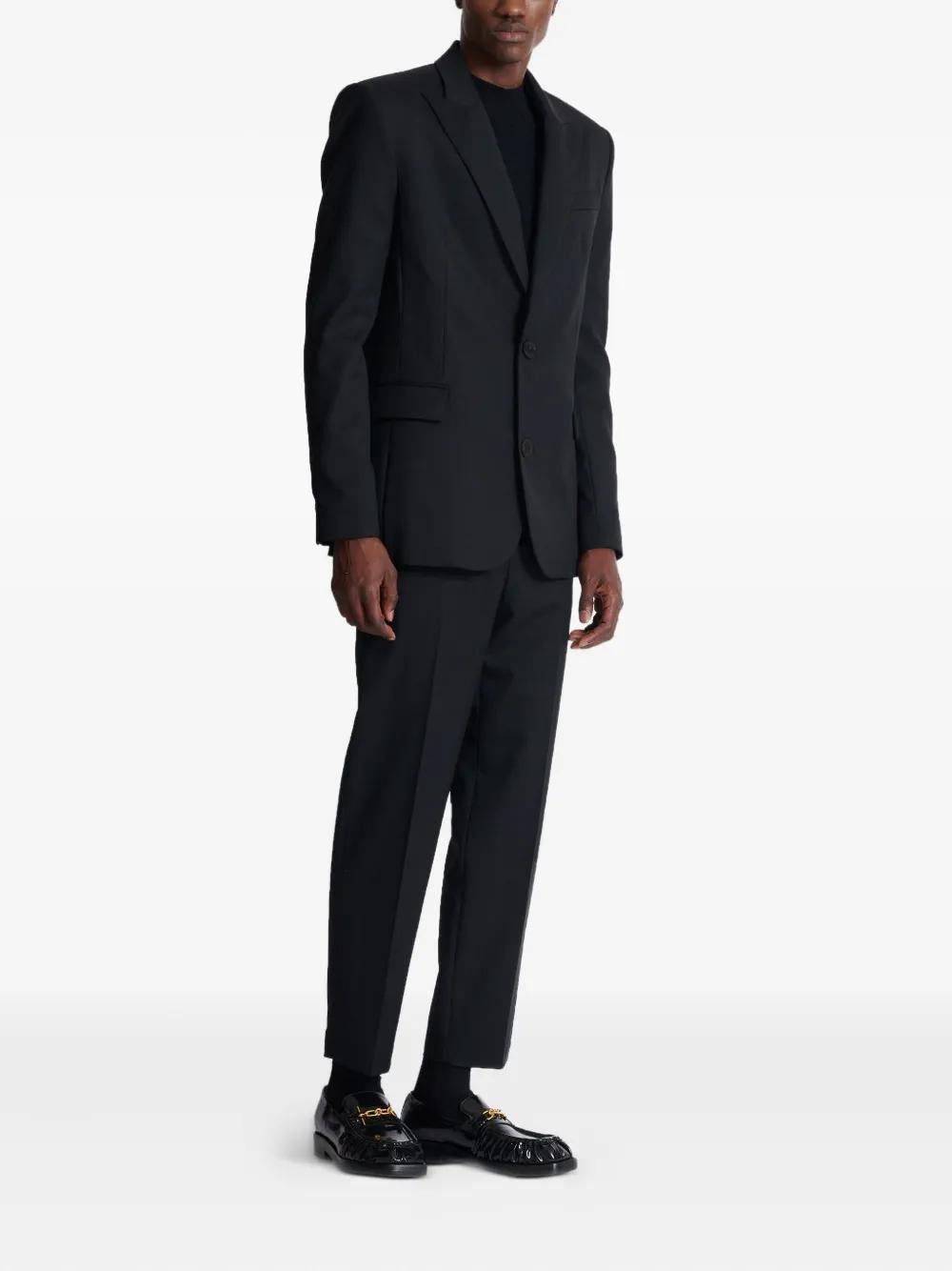 BALMAIN Wool Blazer with Front Button Closure for Men