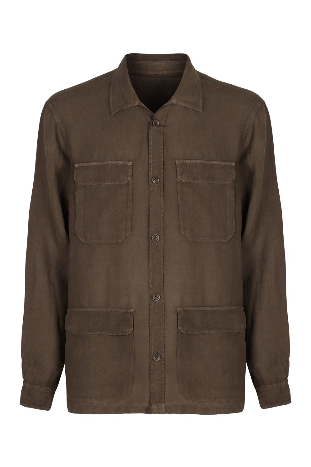 HERNO Linen Utility Shirt
