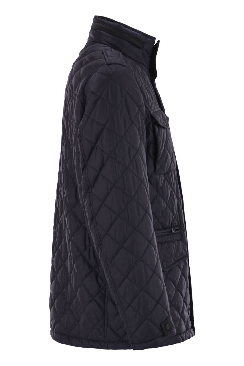 HERNO Men's Field Jacket with Diamond Quilting