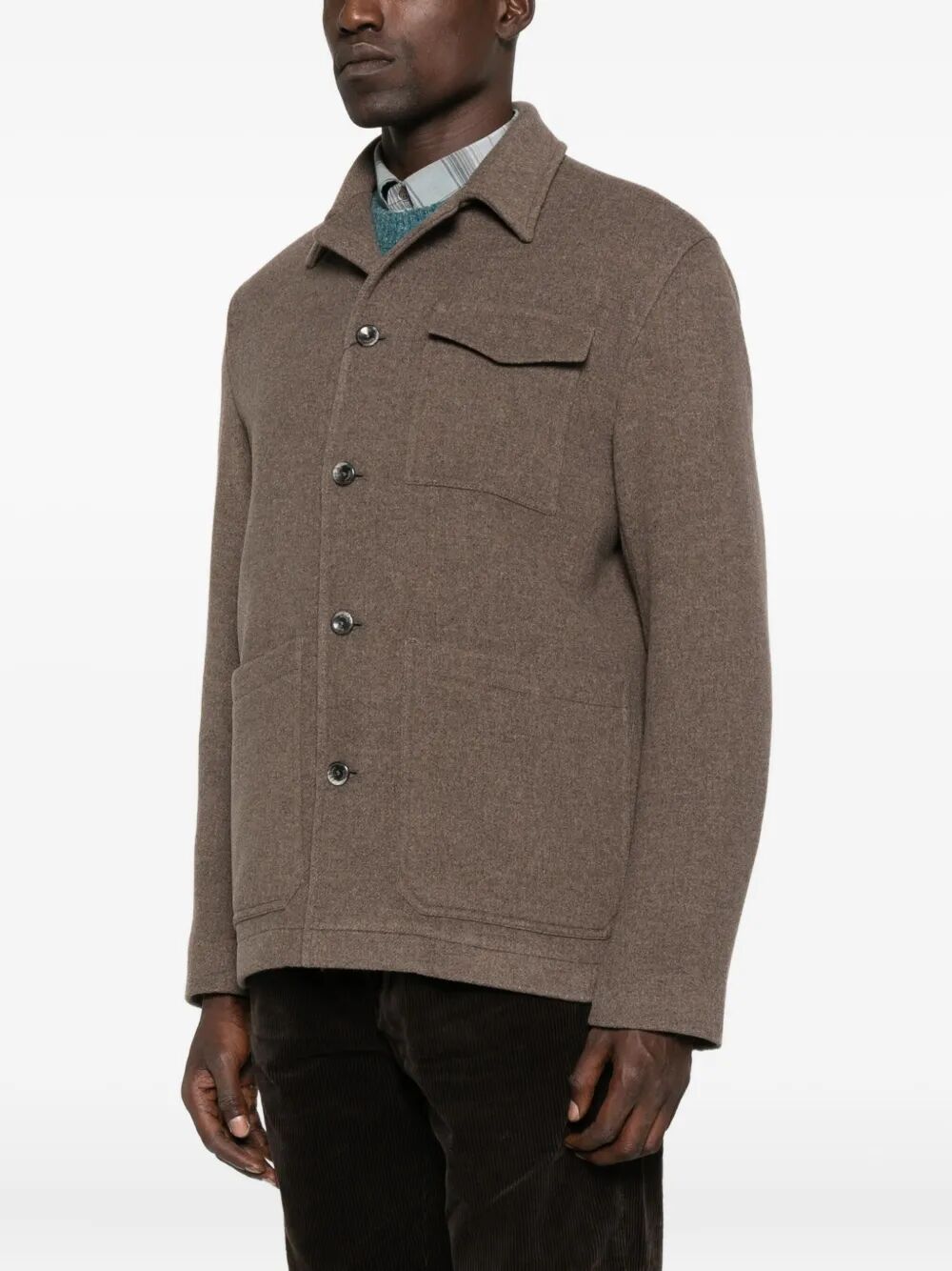 HERNO Men's Shirt Neck Field Jacket