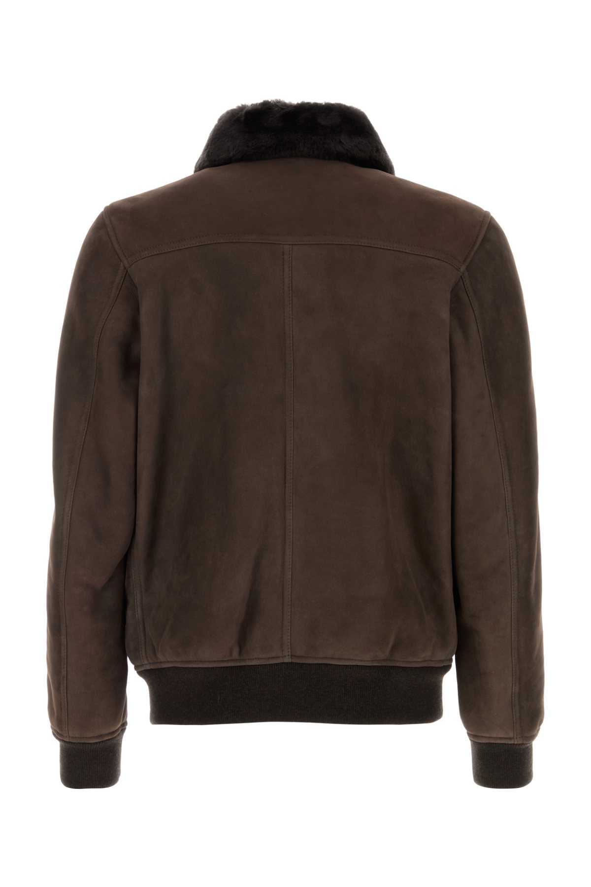 MOORER Men's Bomber Full Shearling Jacket