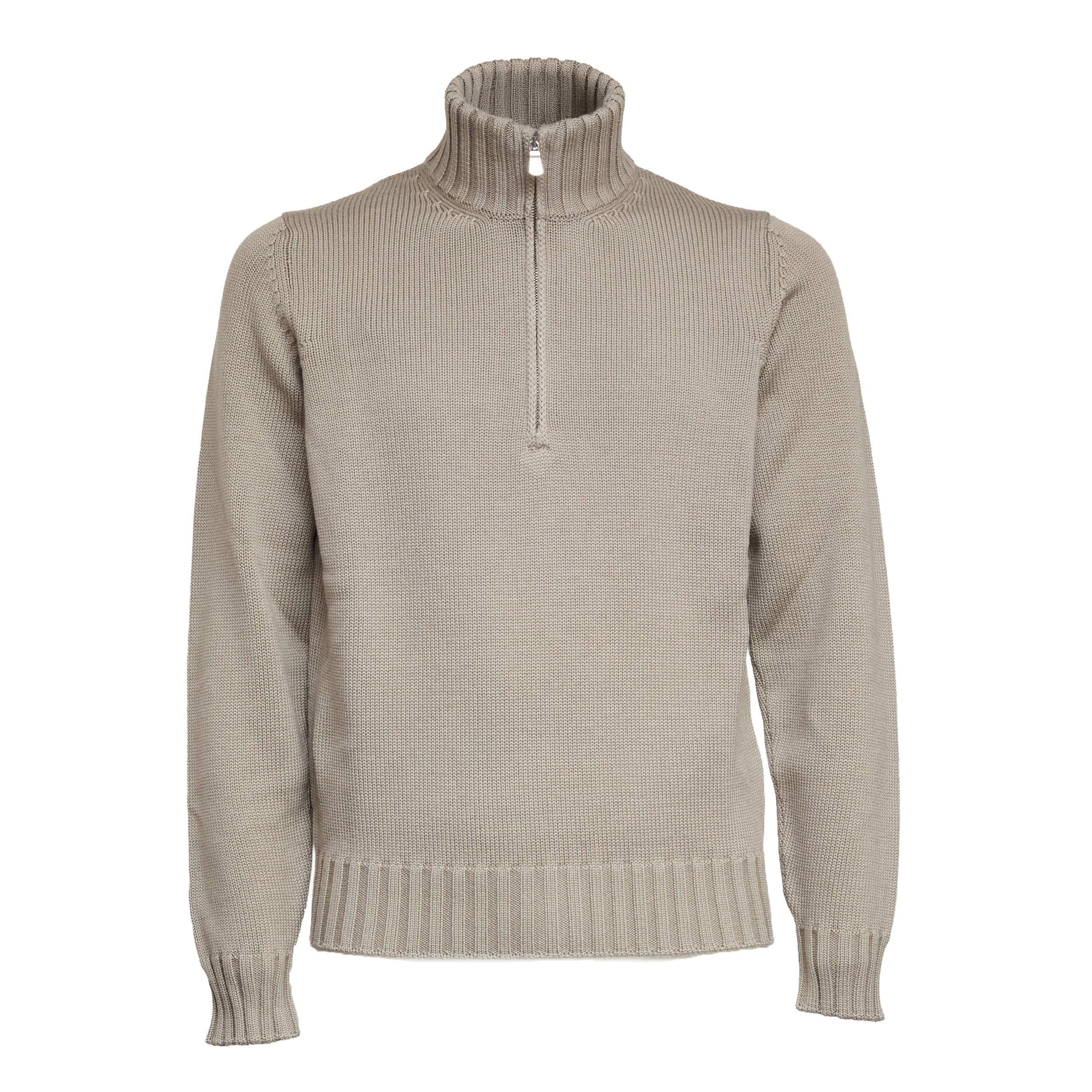 FILIPPO DE LAURENTIIS Men's Half Zip Merino Wool Sweater