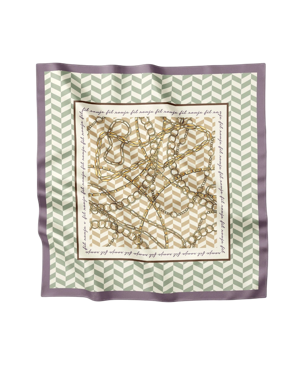 FIL ROUJE Silk Scarf 'Adriana' 88 x 88 cm