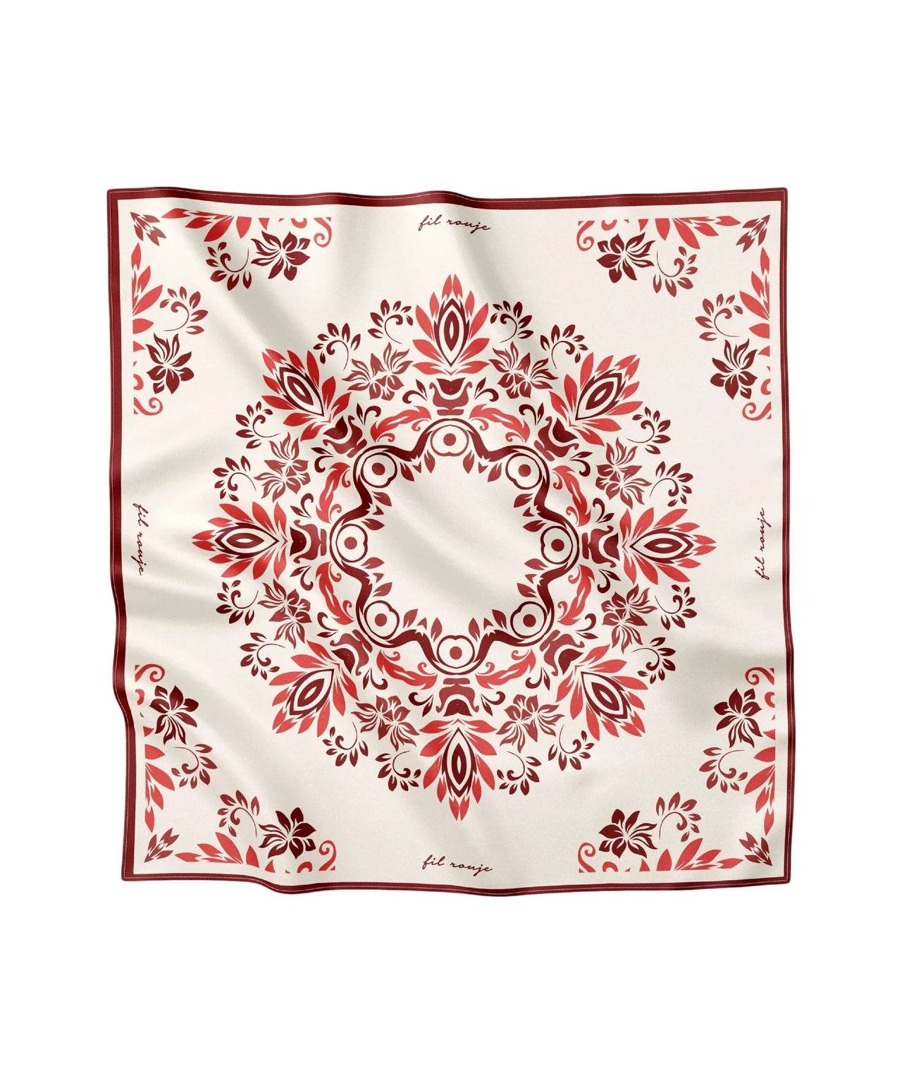 FIL ROUJE Silk Scarf 'Cara' 88 x 88 cm