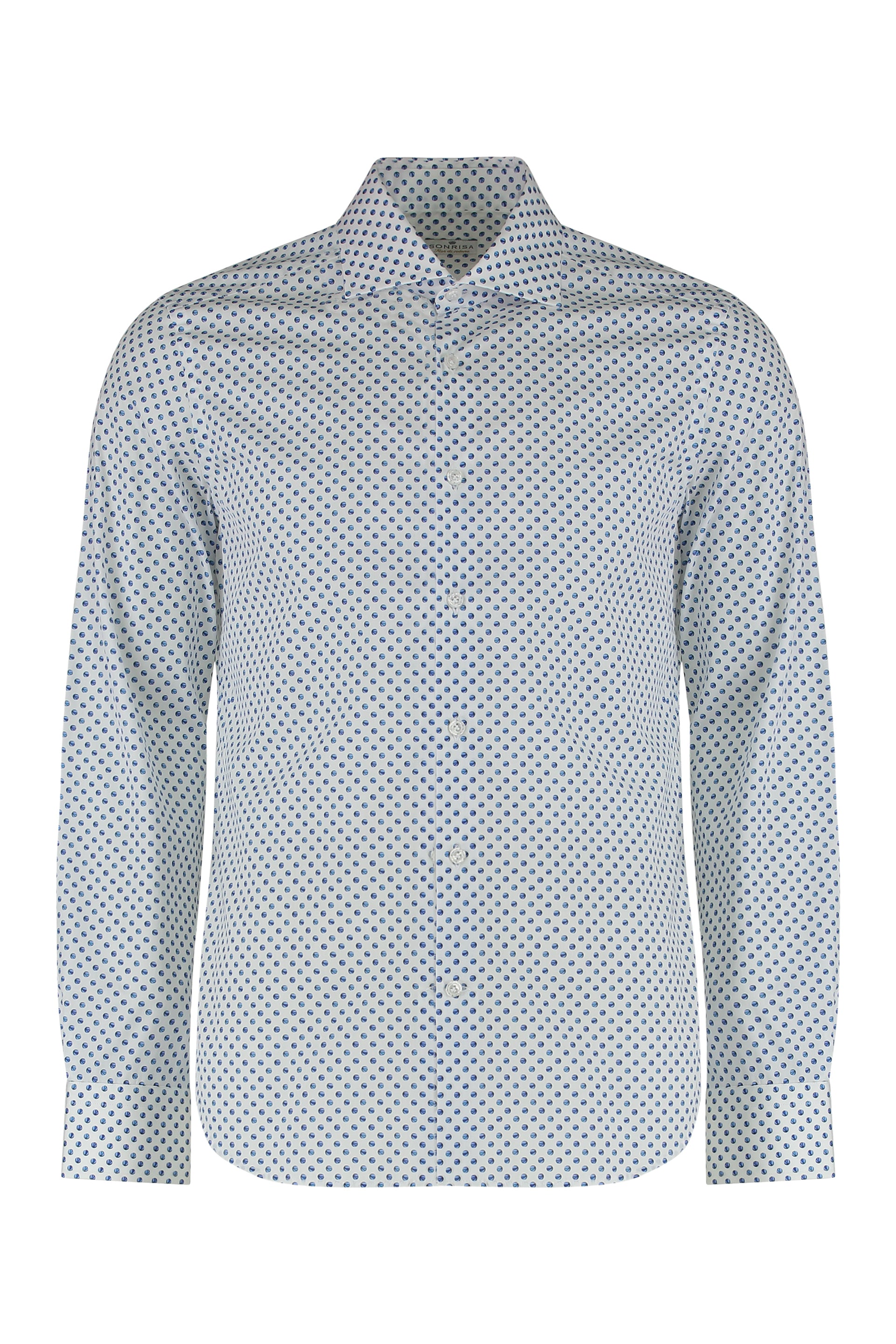 SONRISA Rounded Hem Cotton Shirt for Men