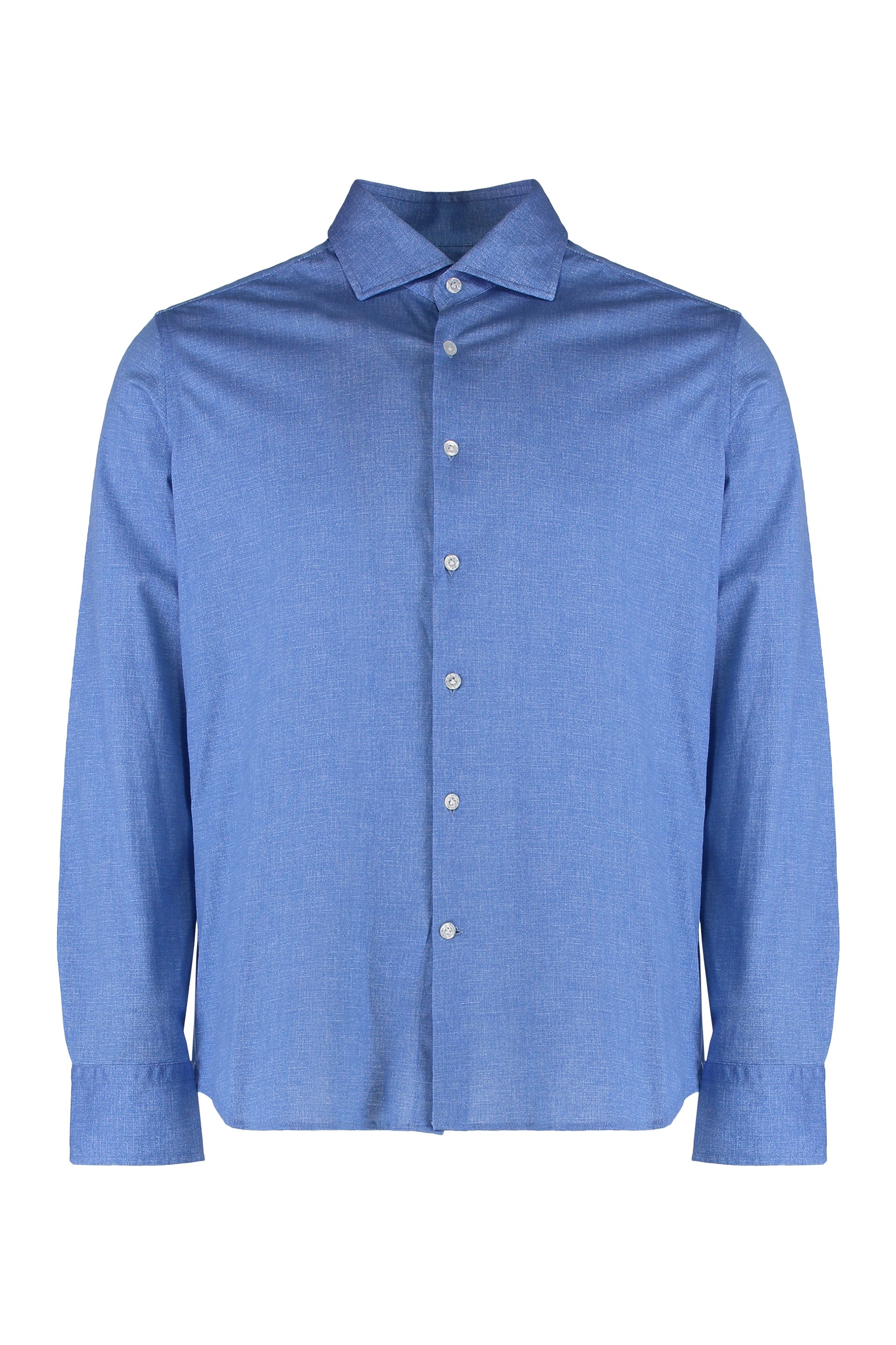 SONRISA Rounded Hem Cotton Shirt for Men