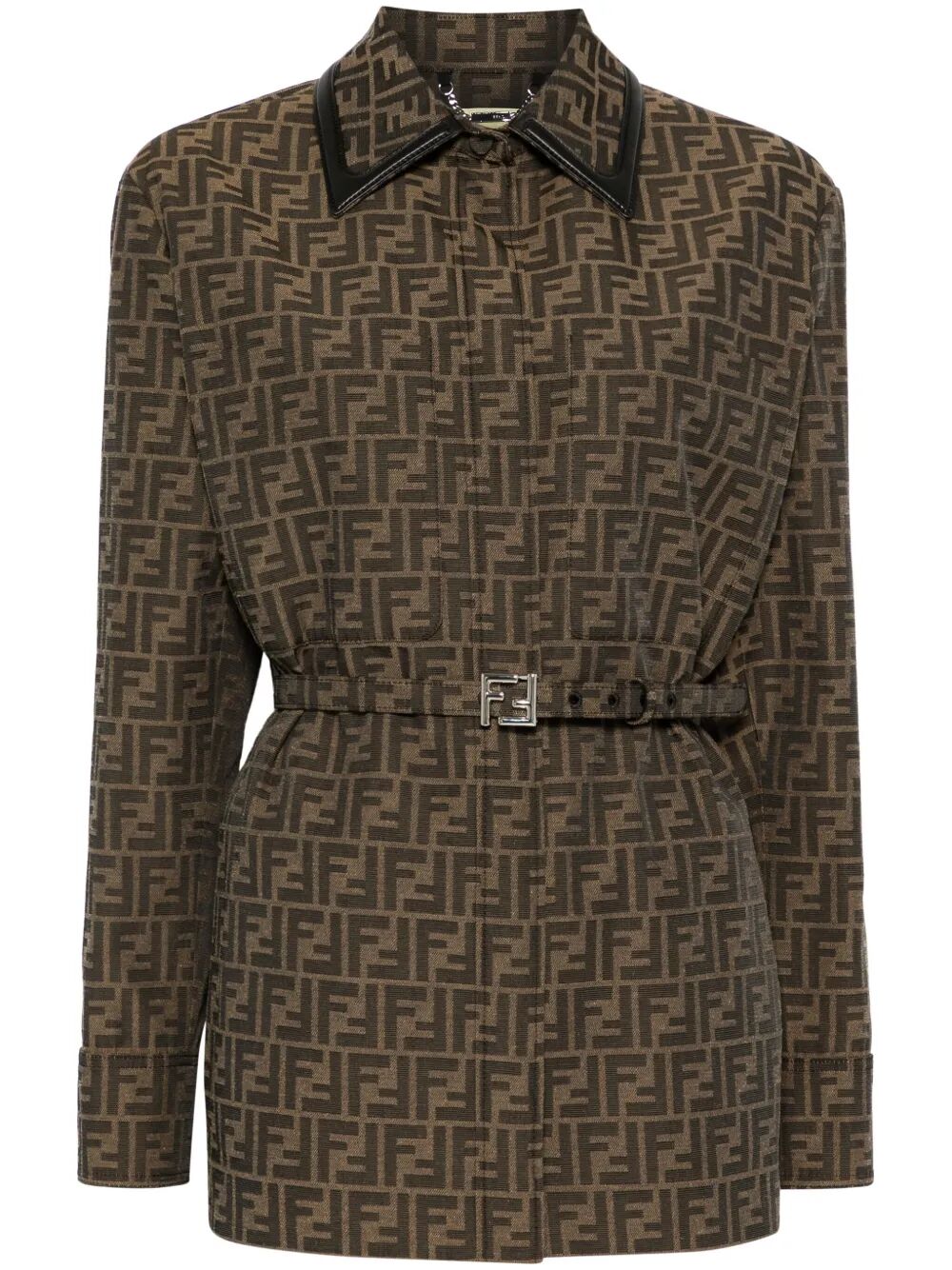 FENDI Jacquard Canvas Shirt Jacket