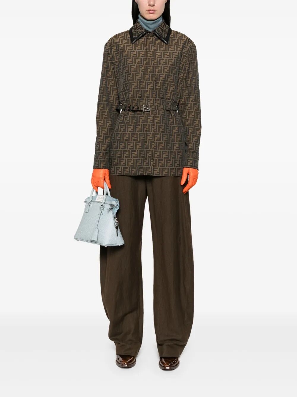 FENDI Jacquard Canvas Shirt Jacket