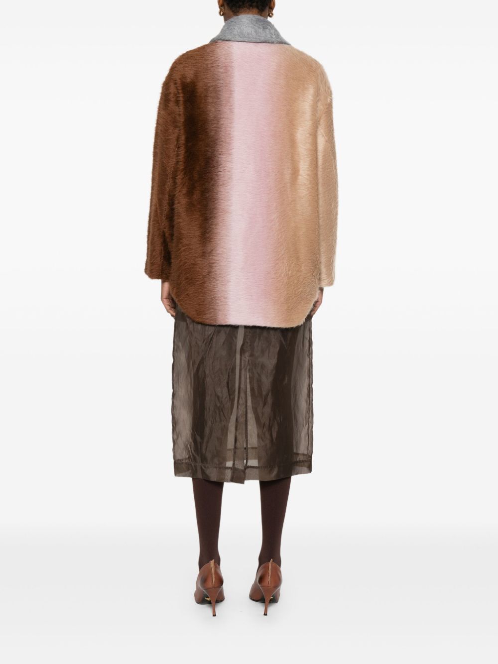 FENDI Double-Breasted Wool Blend Jacket