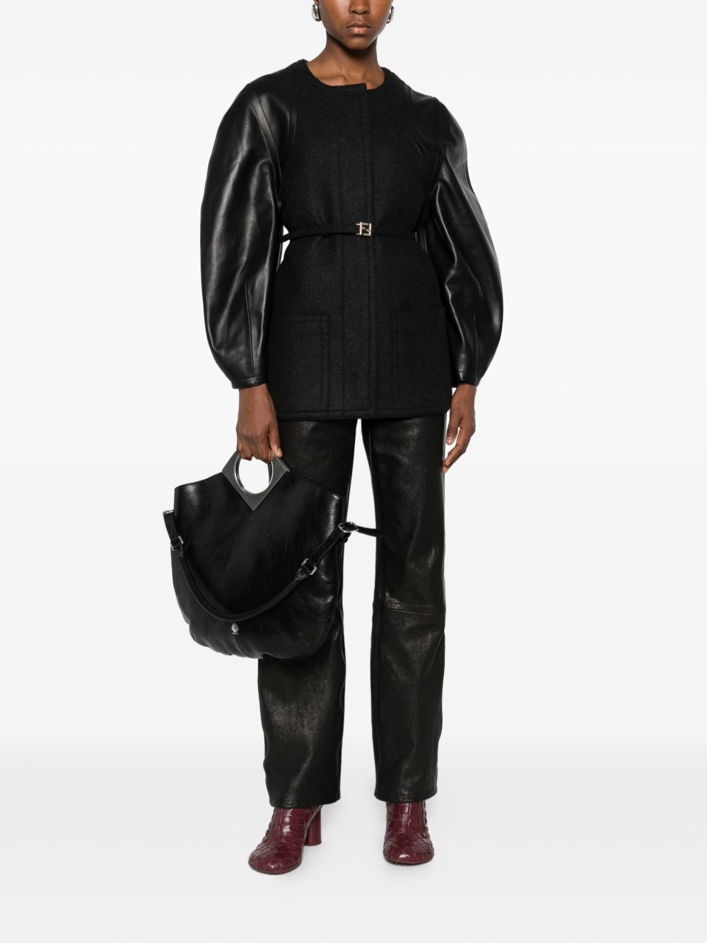 FENDI Women's Midi Wool Parka Jacket