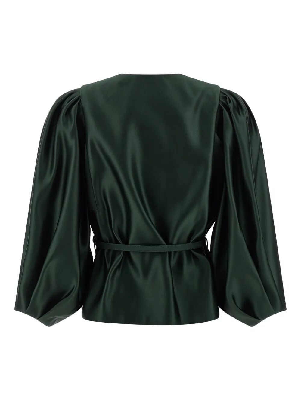 FENDI Duchess Satin Jacket with Balloon Sleeves