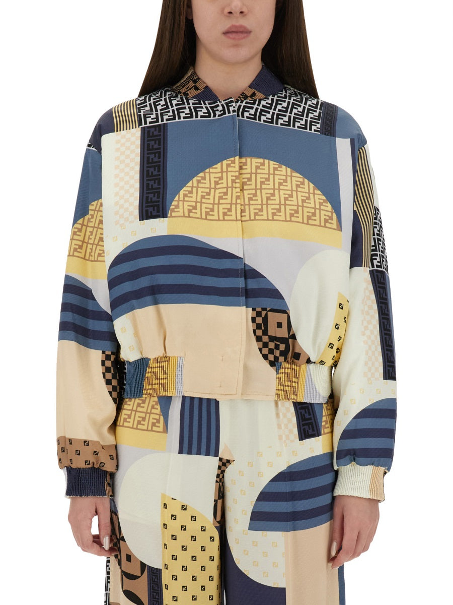 FENDI Viscose Silk Mini Jacket for Women