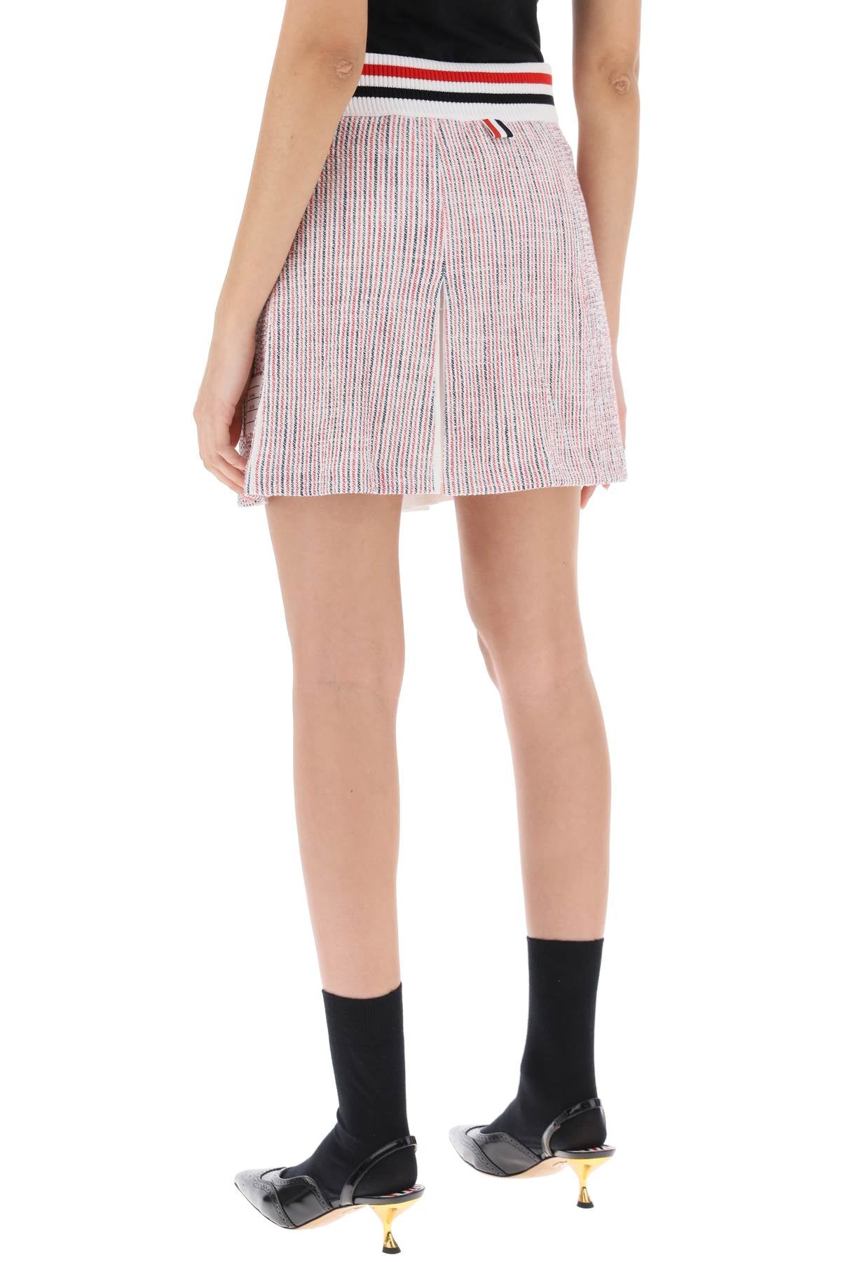 THOM BROWNE Mini Box Pleated Skirt