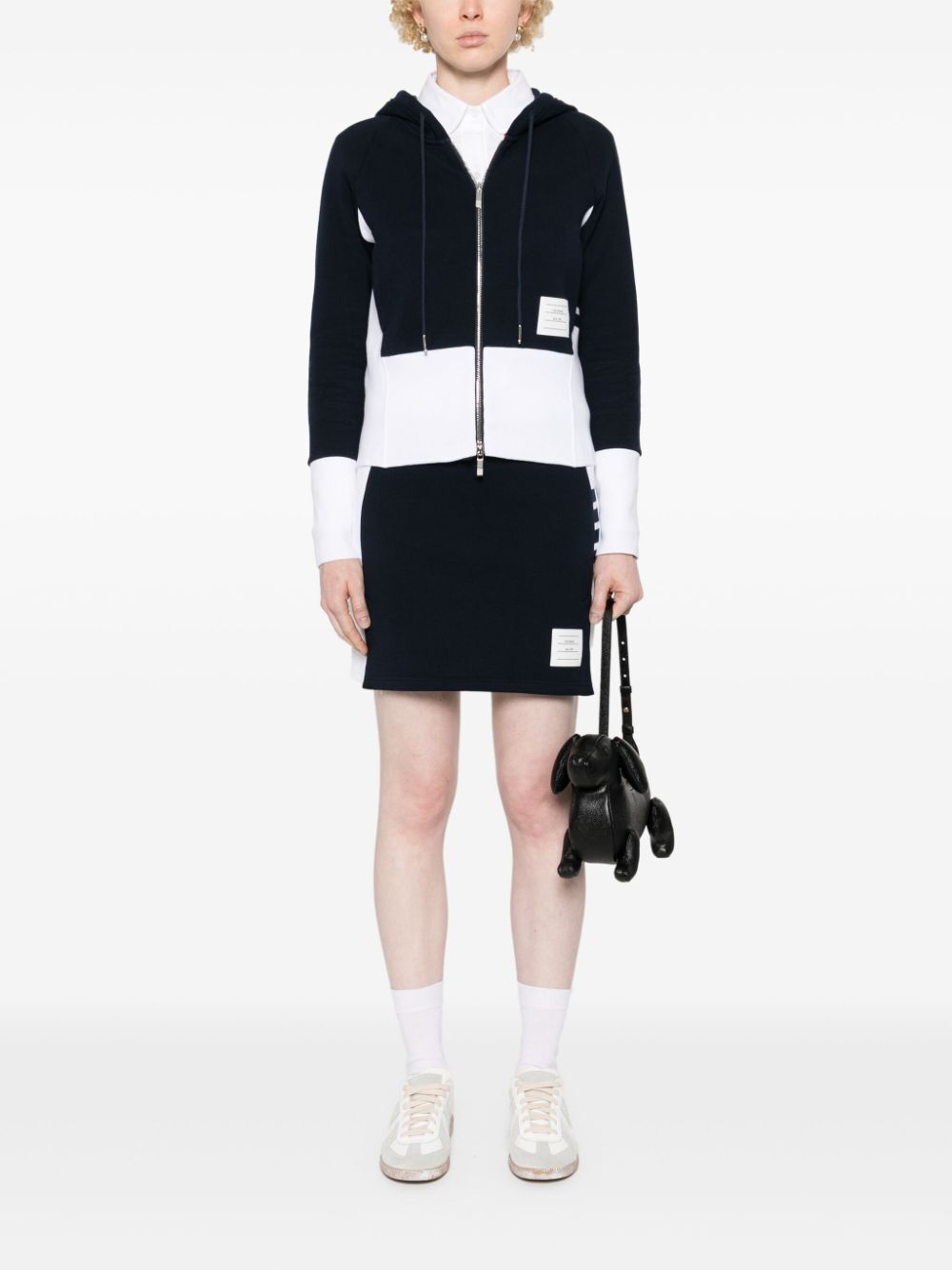 THOM BROWNE Engineered Bar Detail Mini Skirt for Women