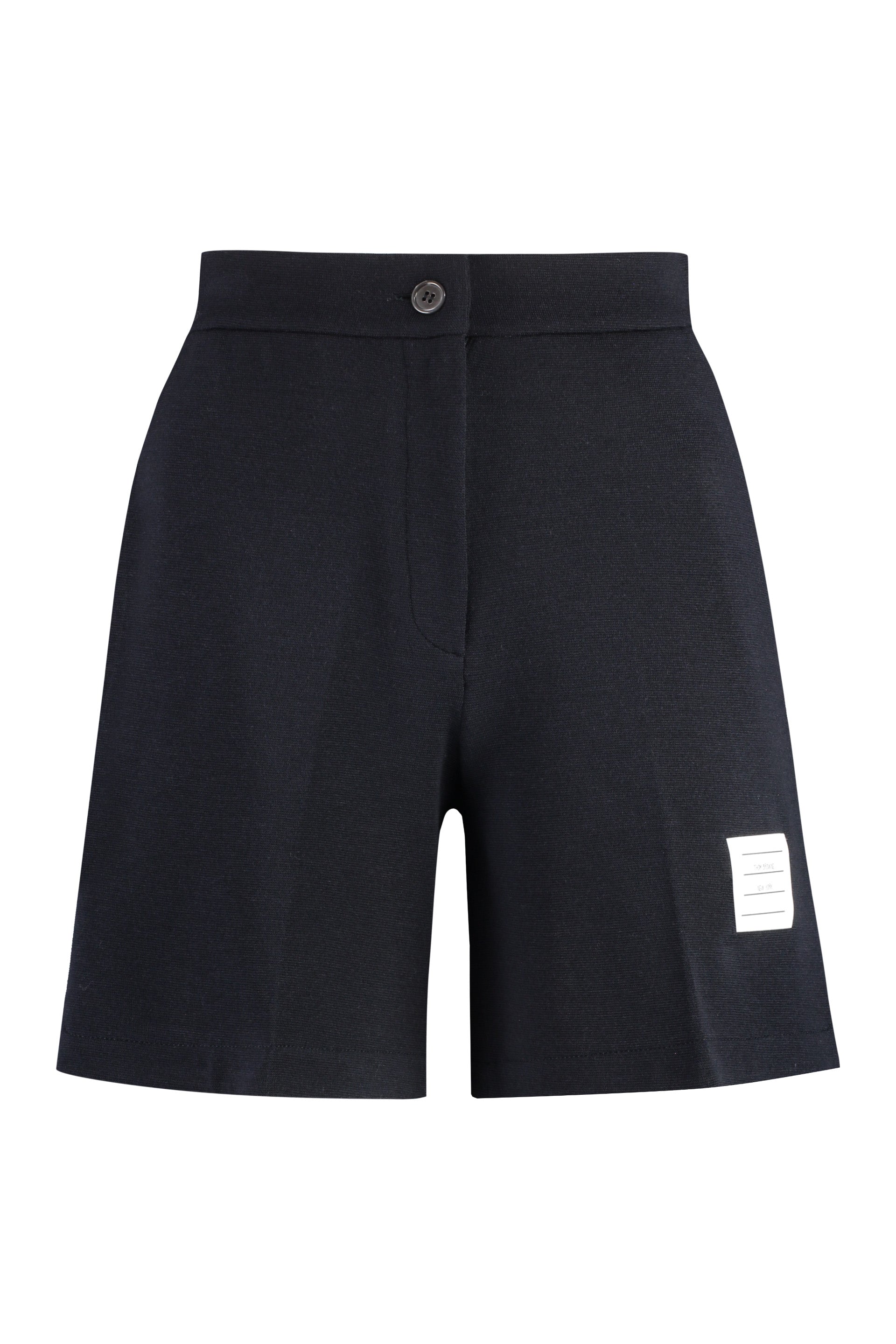 THOM BROWNE High Waisted Wool Shorts for Women - SS24 Collection