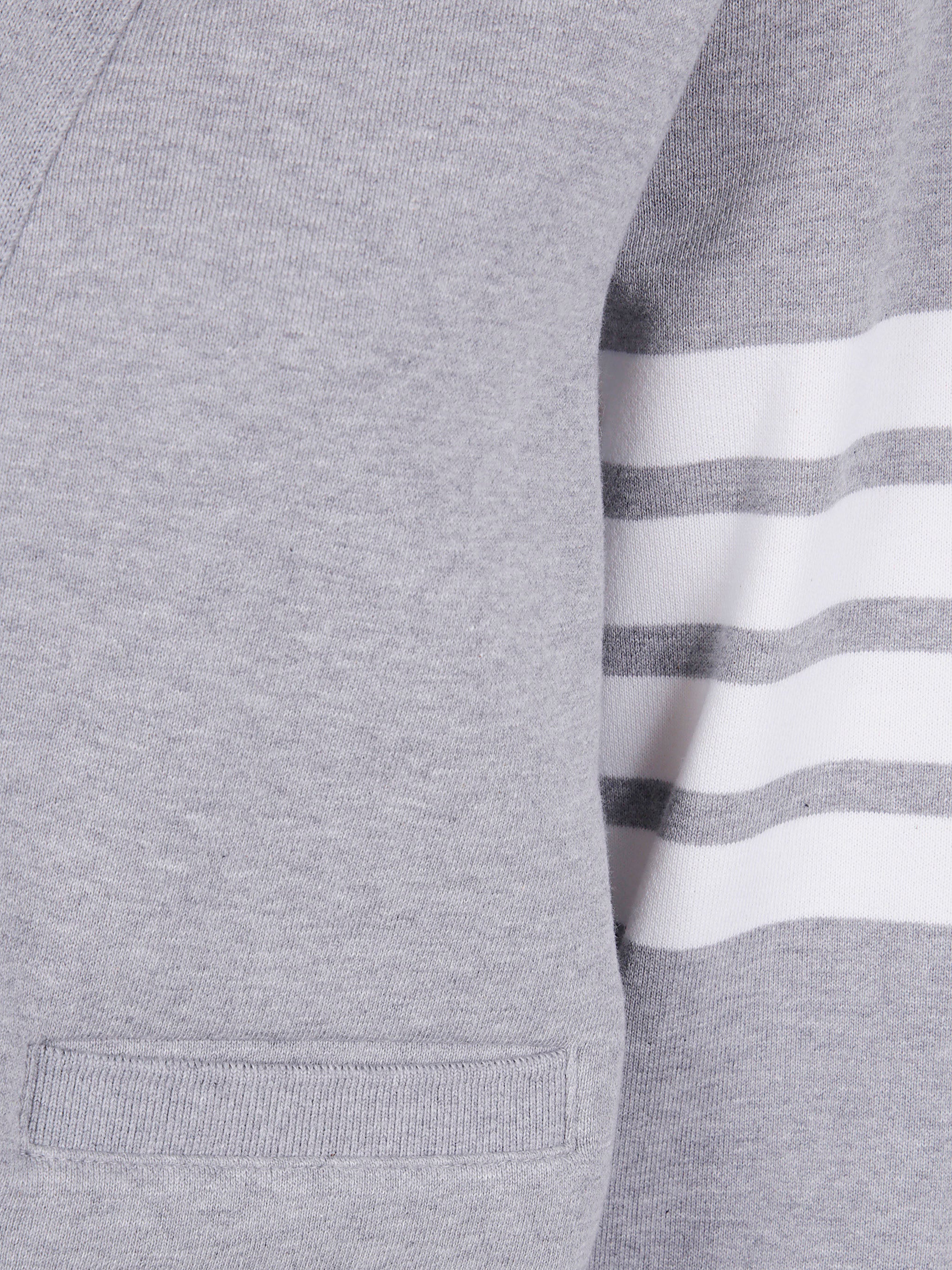 THOM BROWNE V-Neck Cardigan with Engineered 4 in Classic Loopback