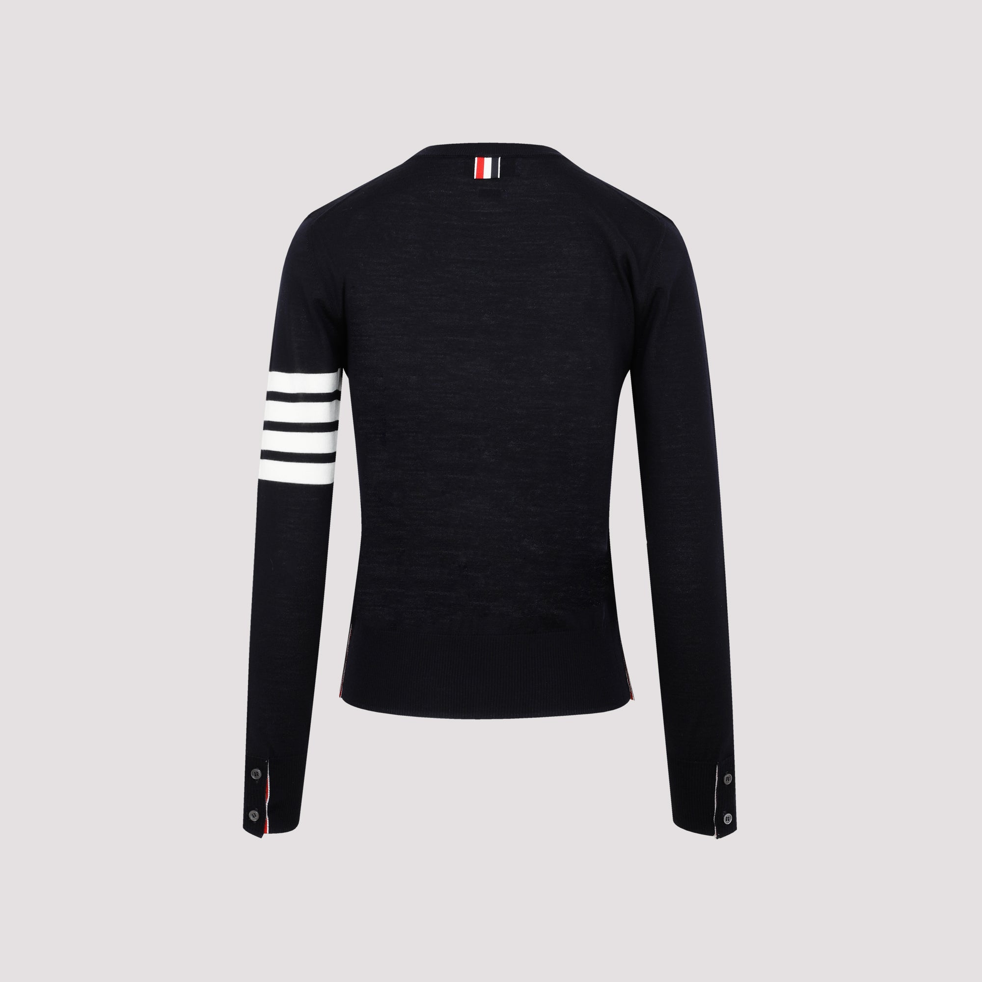 THOM BROWNE Wool 4-Bar Relaxed Pullover for Women