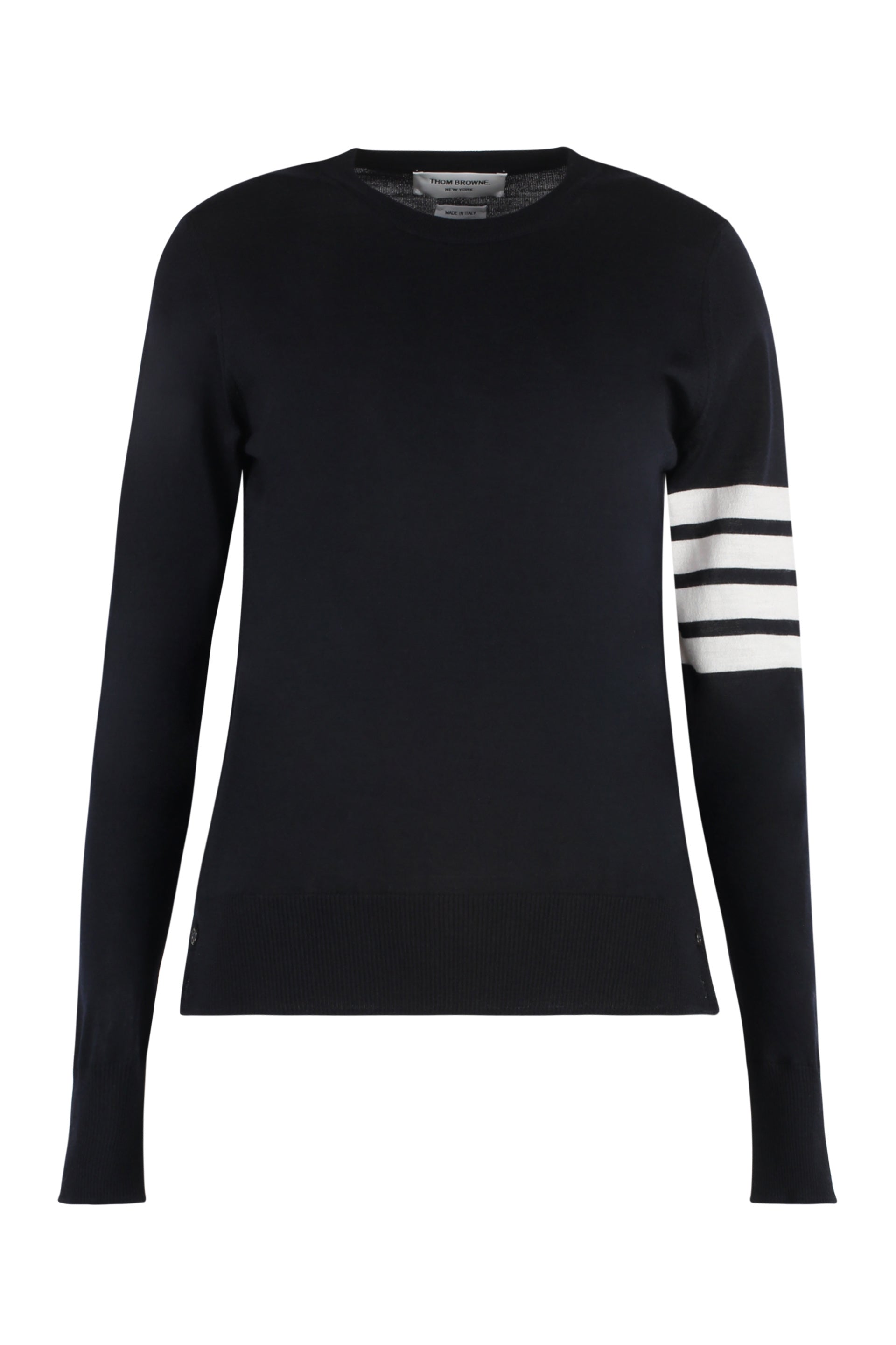 THOM BROWNE Wool 4-Bar Relaxed Pullover for Women