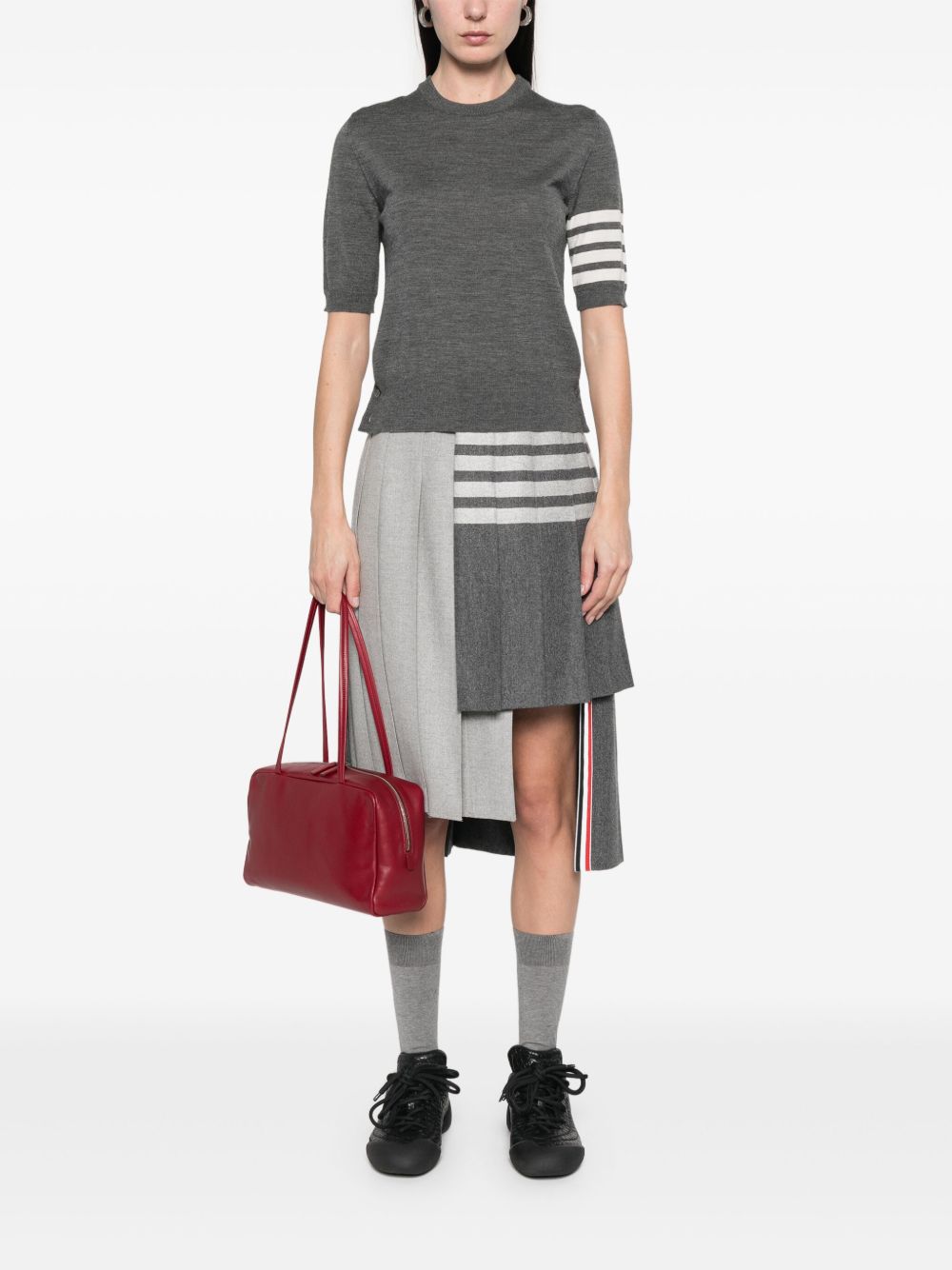 THOM BROWNE 4-Bar Wool Top for Women