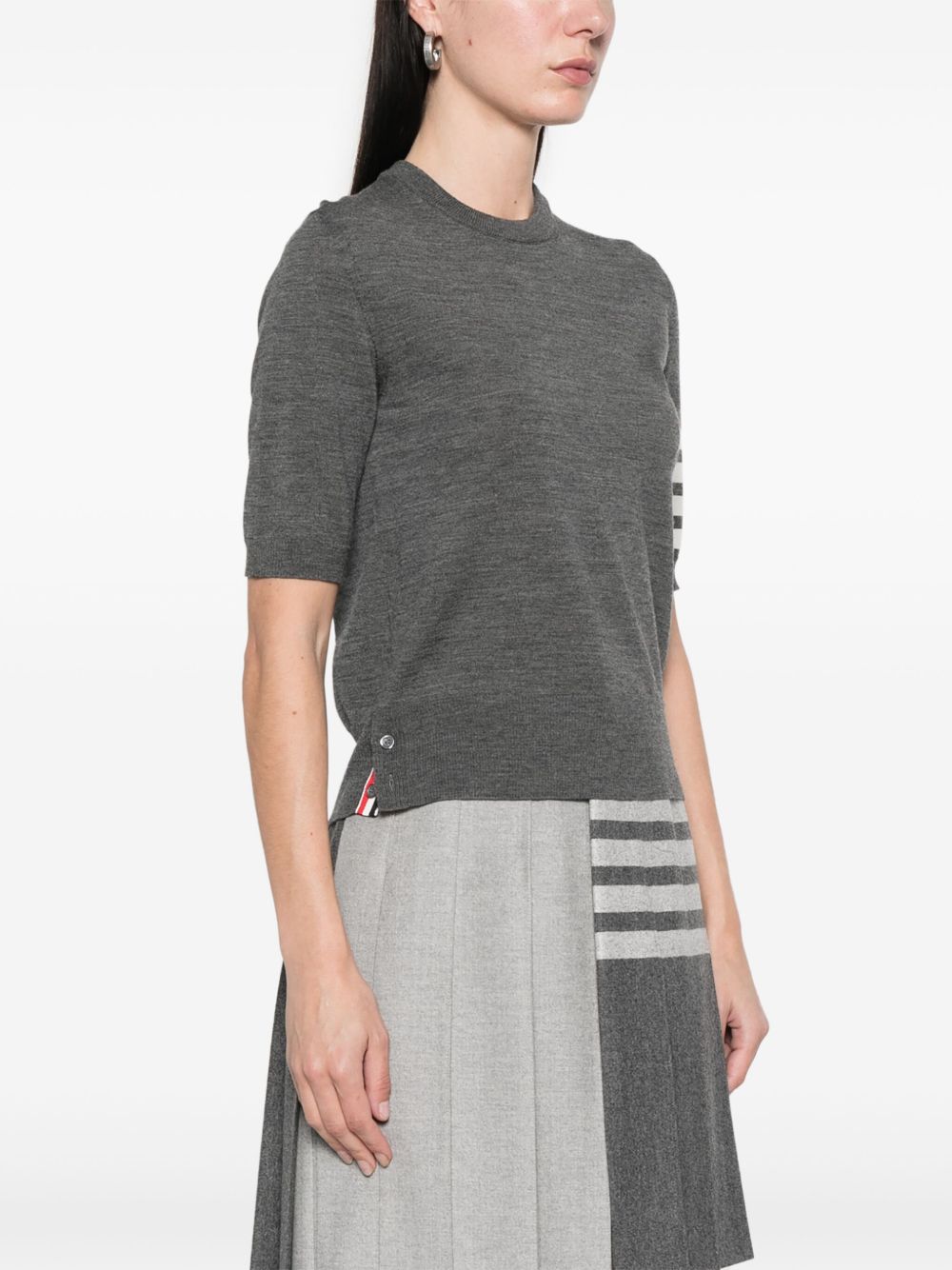 THOM BROWNE 4-Bar Wool Top for Women